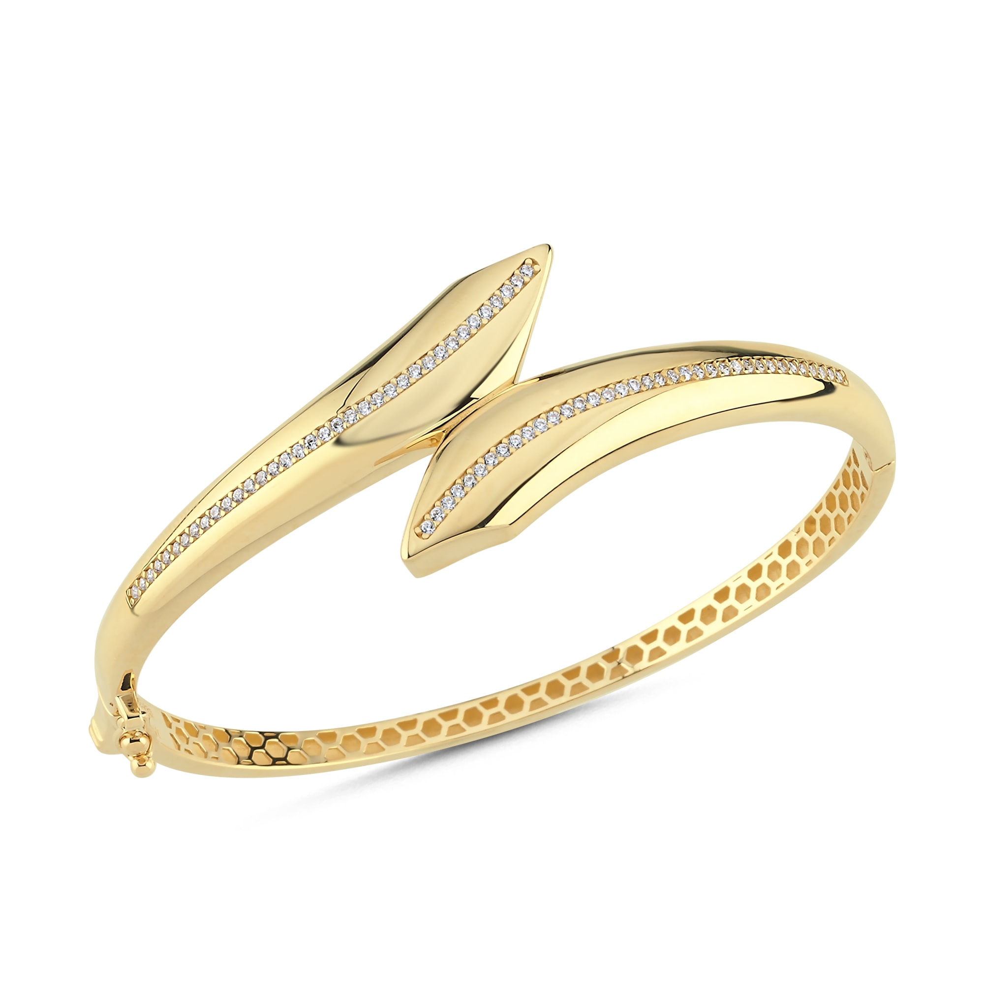 Taş Detaylı Altın Kelepçe