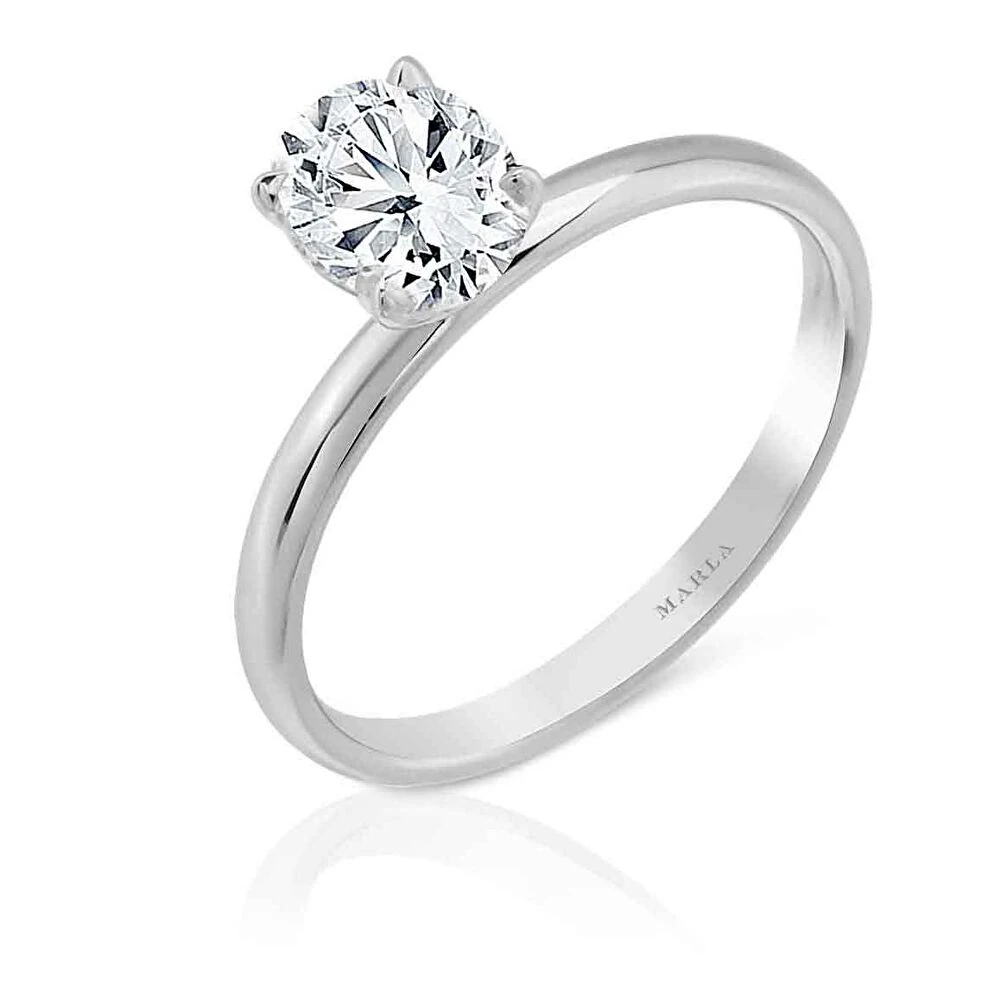 Oval Tektaş Yüzük 0.30 Karat