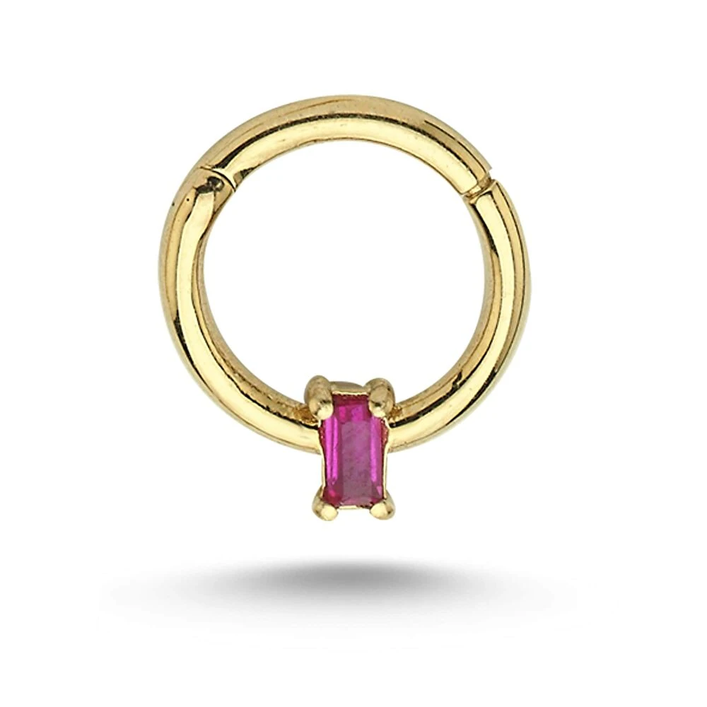 Renkli Baget Taşlı Piercing