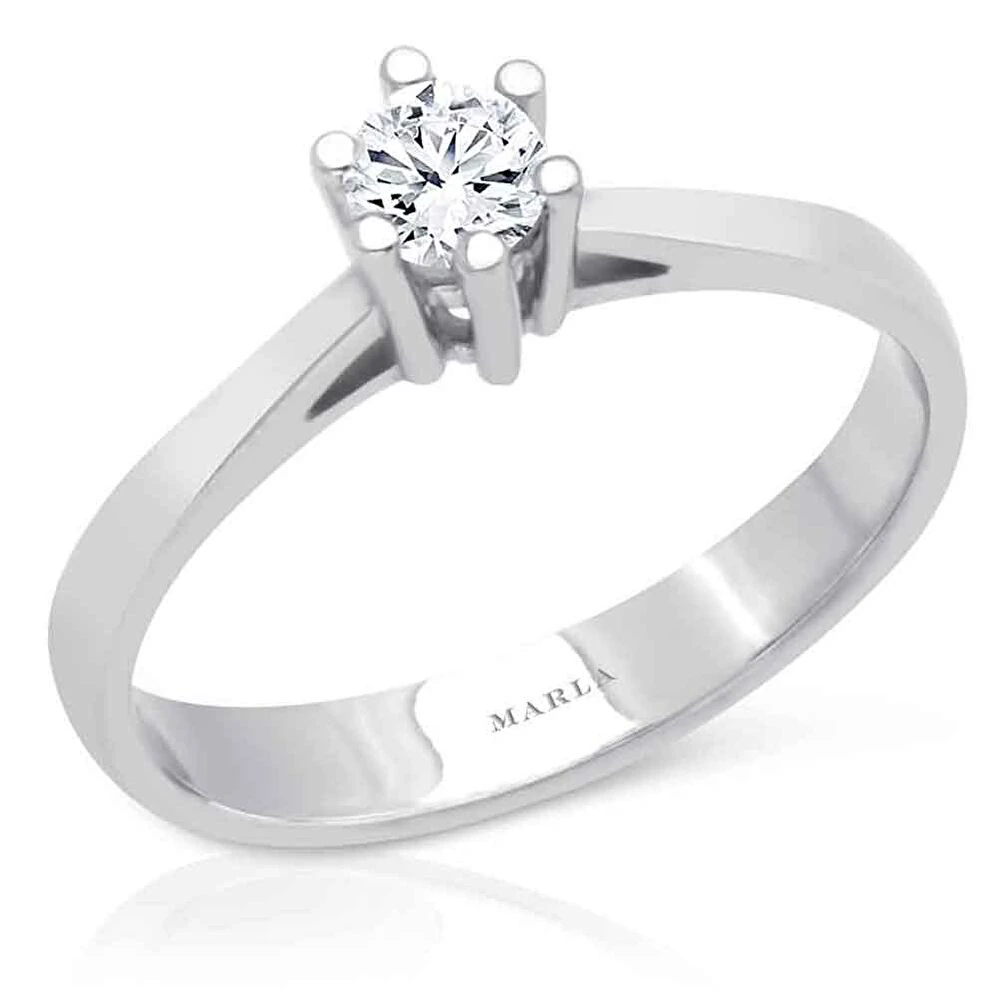 Pırlanta Altı Tırnak Tektaş Yüzük 0.40 Karat