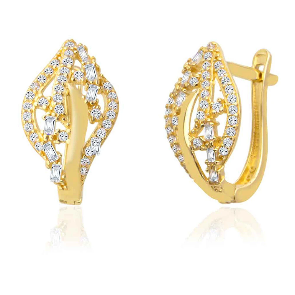 Altın Küpe Taş Detaylı