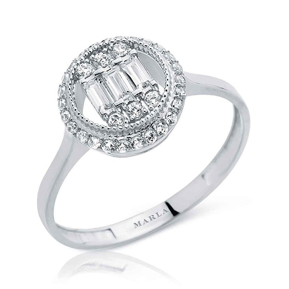 Beyaz Altın Baget Yüzük