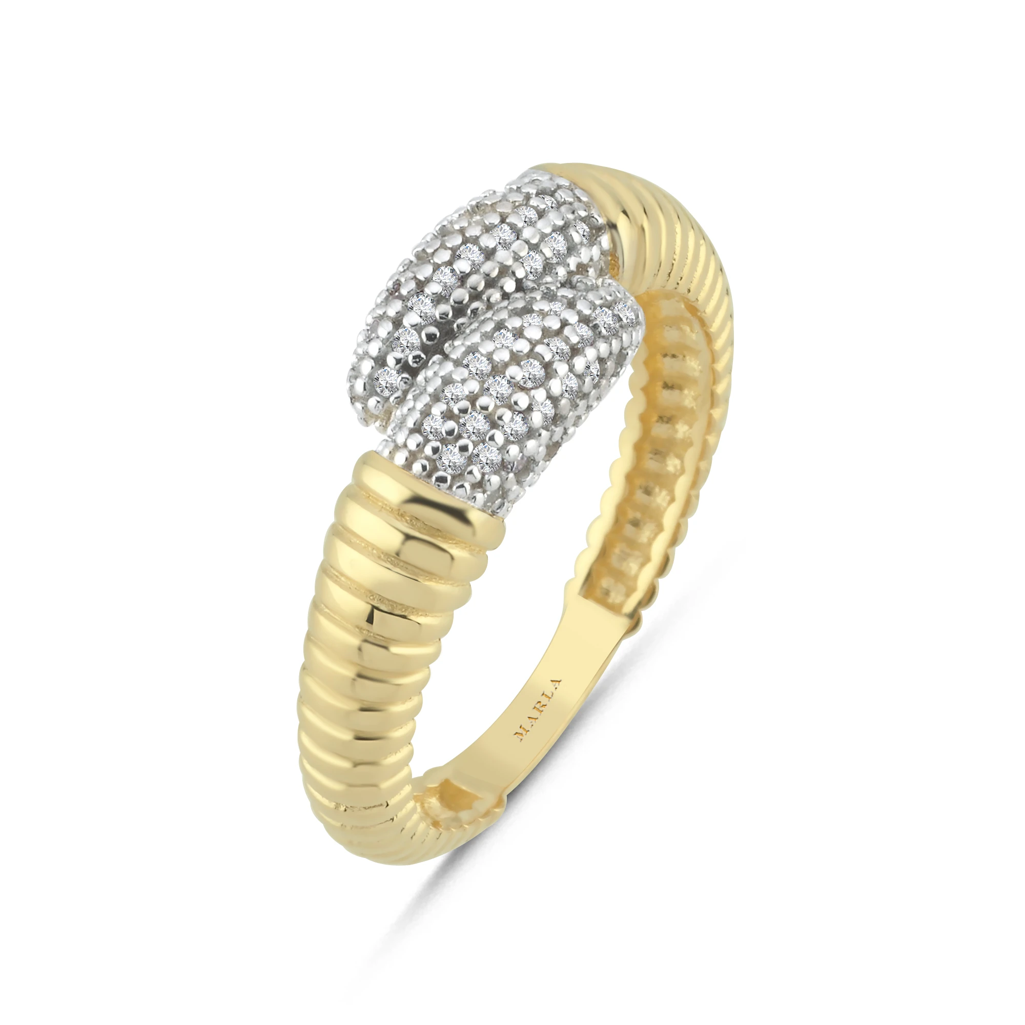 Taş Detaylı Altın Yüzük