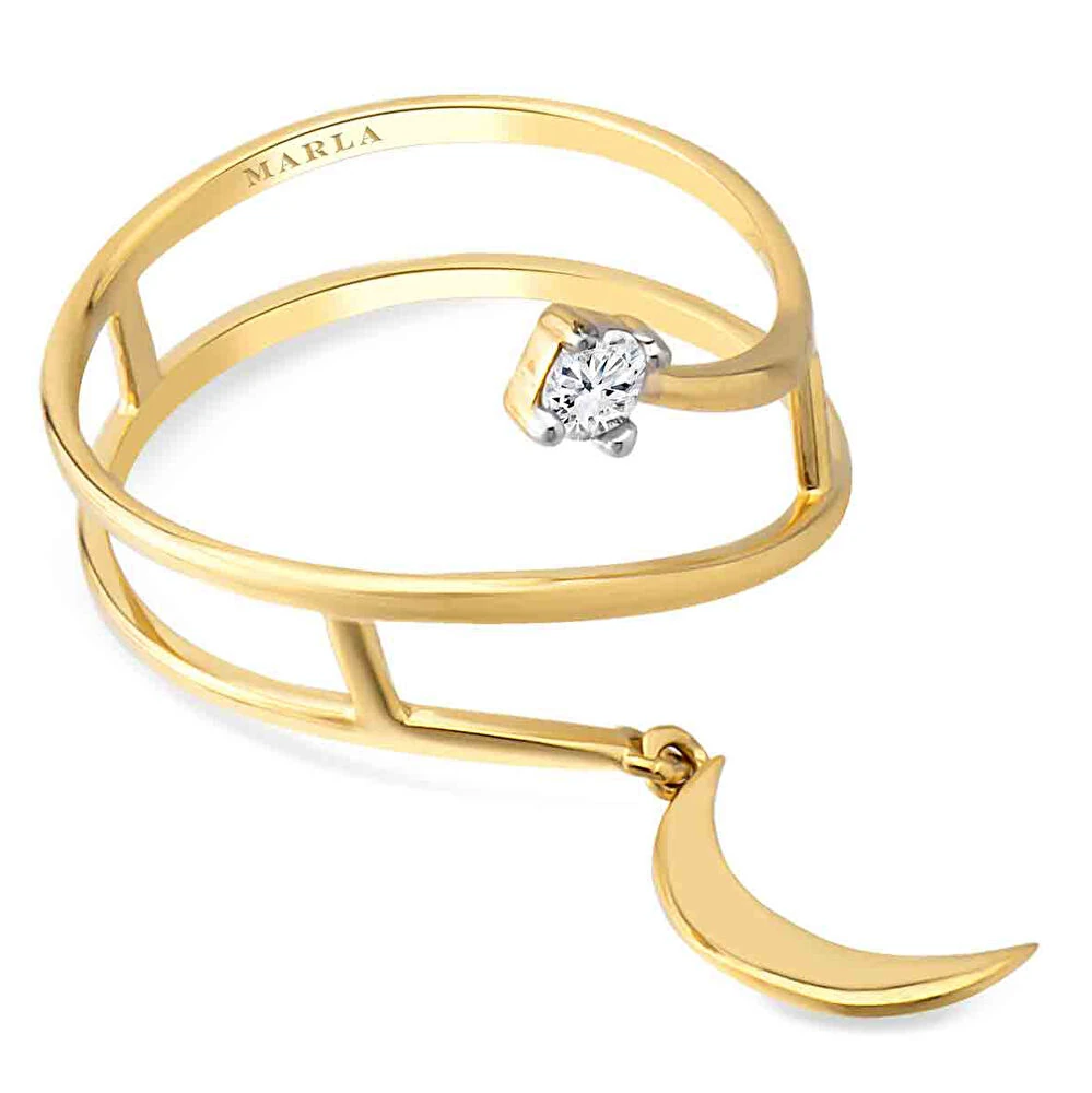 Ay Yıldız Sarkıt Yüzük