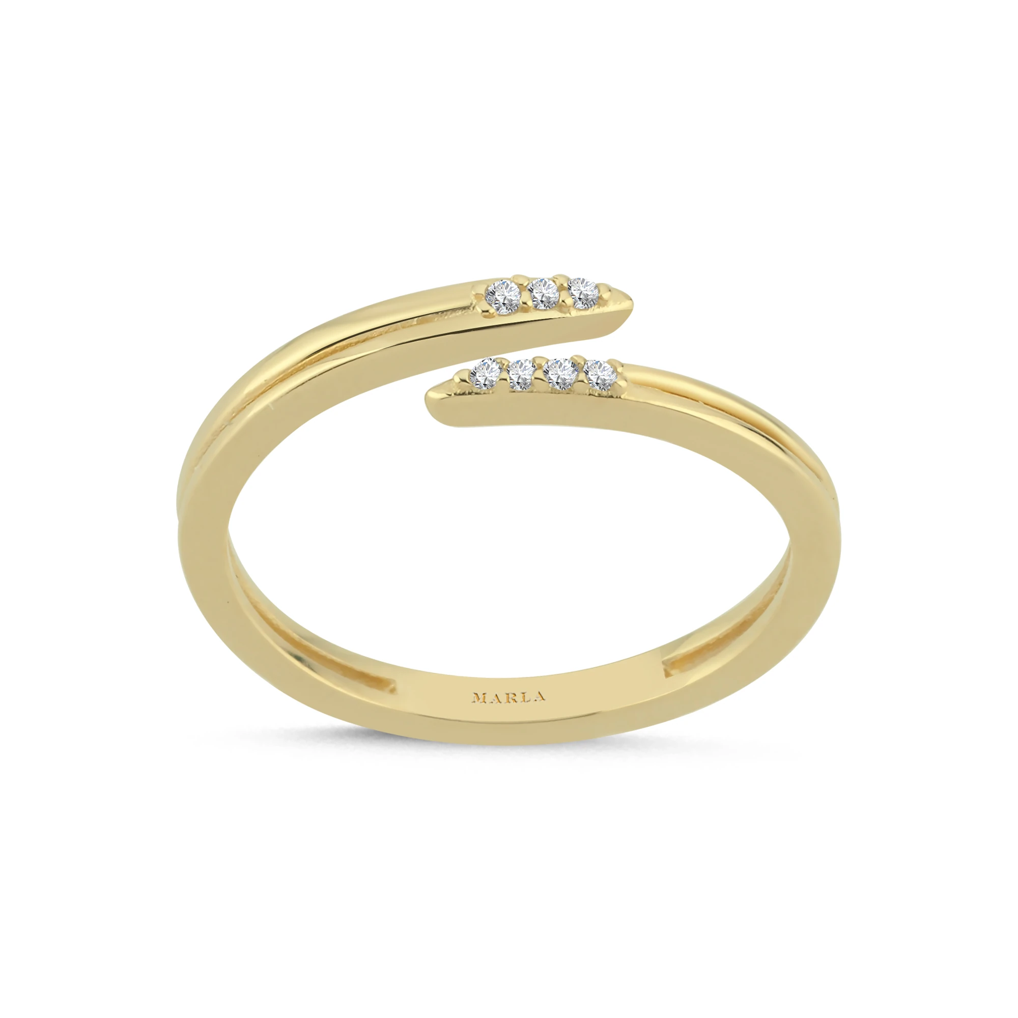 Taş Detaylı Altın Yüzük