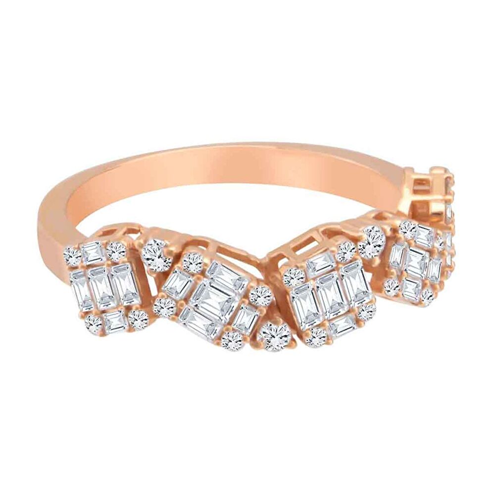 Rose Baget Yüzük 0.49 Karat