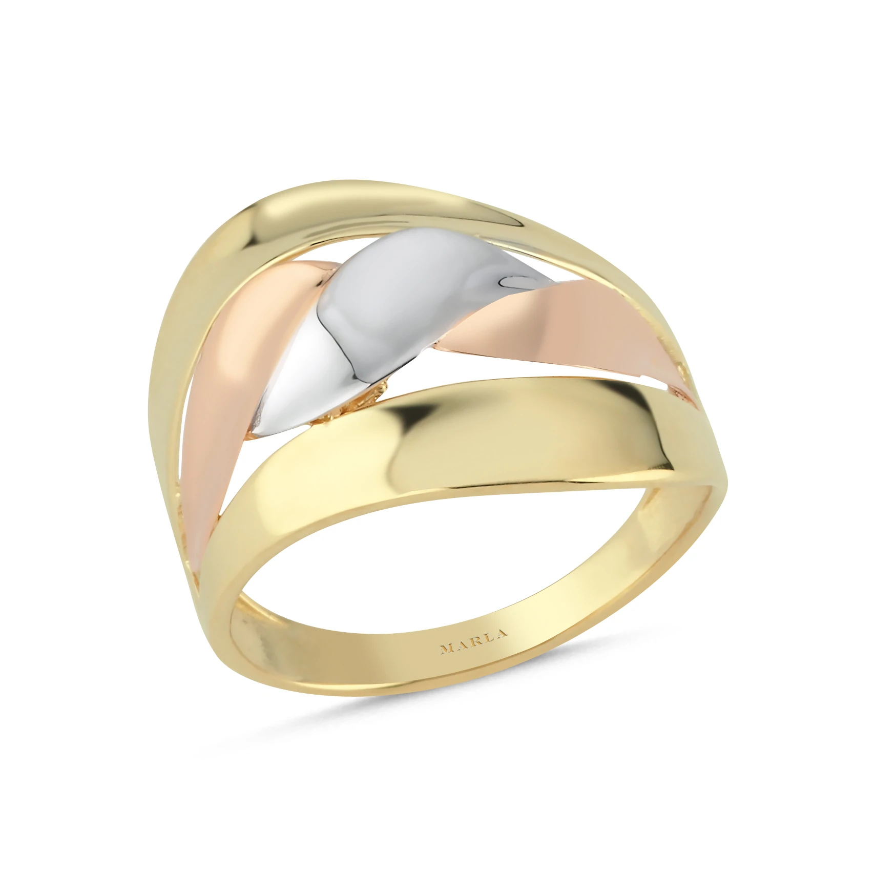 Altın Üç Renk Yüzük