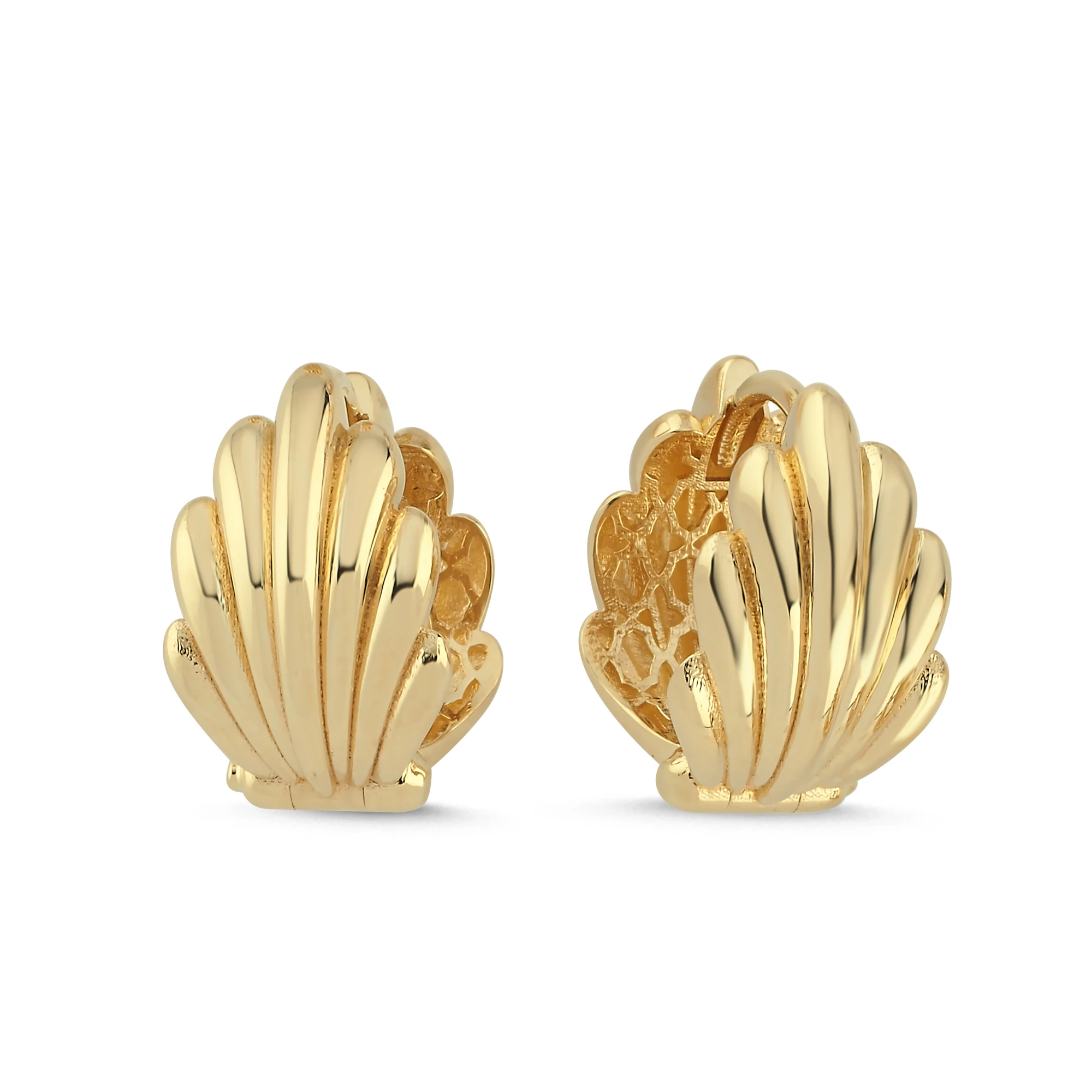 İstiridye Altın Küpe