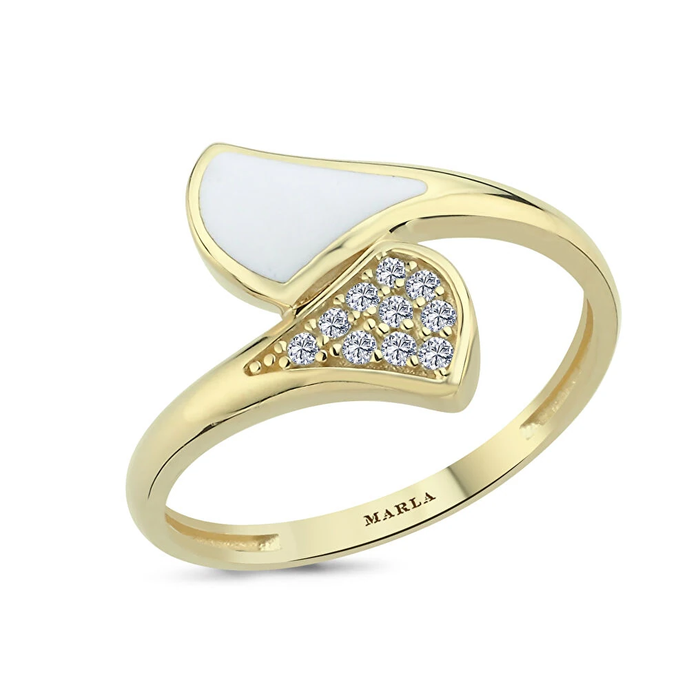 Taş Detaylı Mineli Yüzük