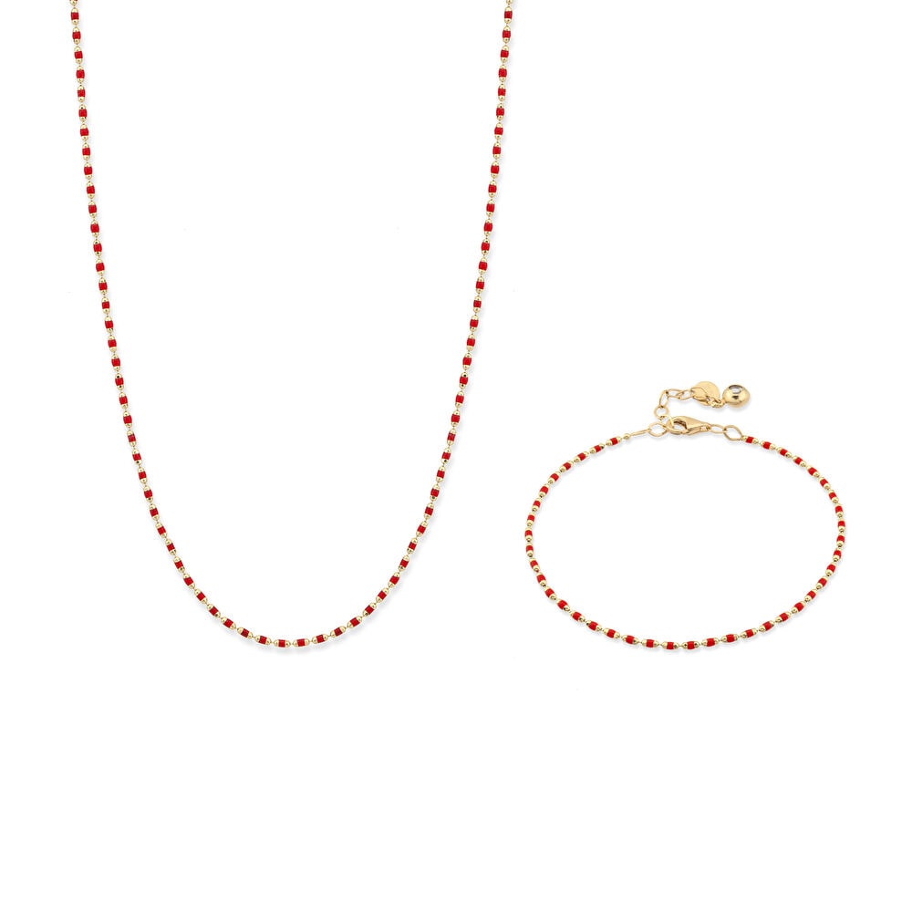 Kırmızı Mineli Set