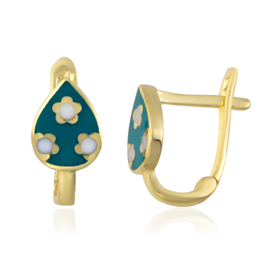 Mineli Altın Çocuk Küpesi