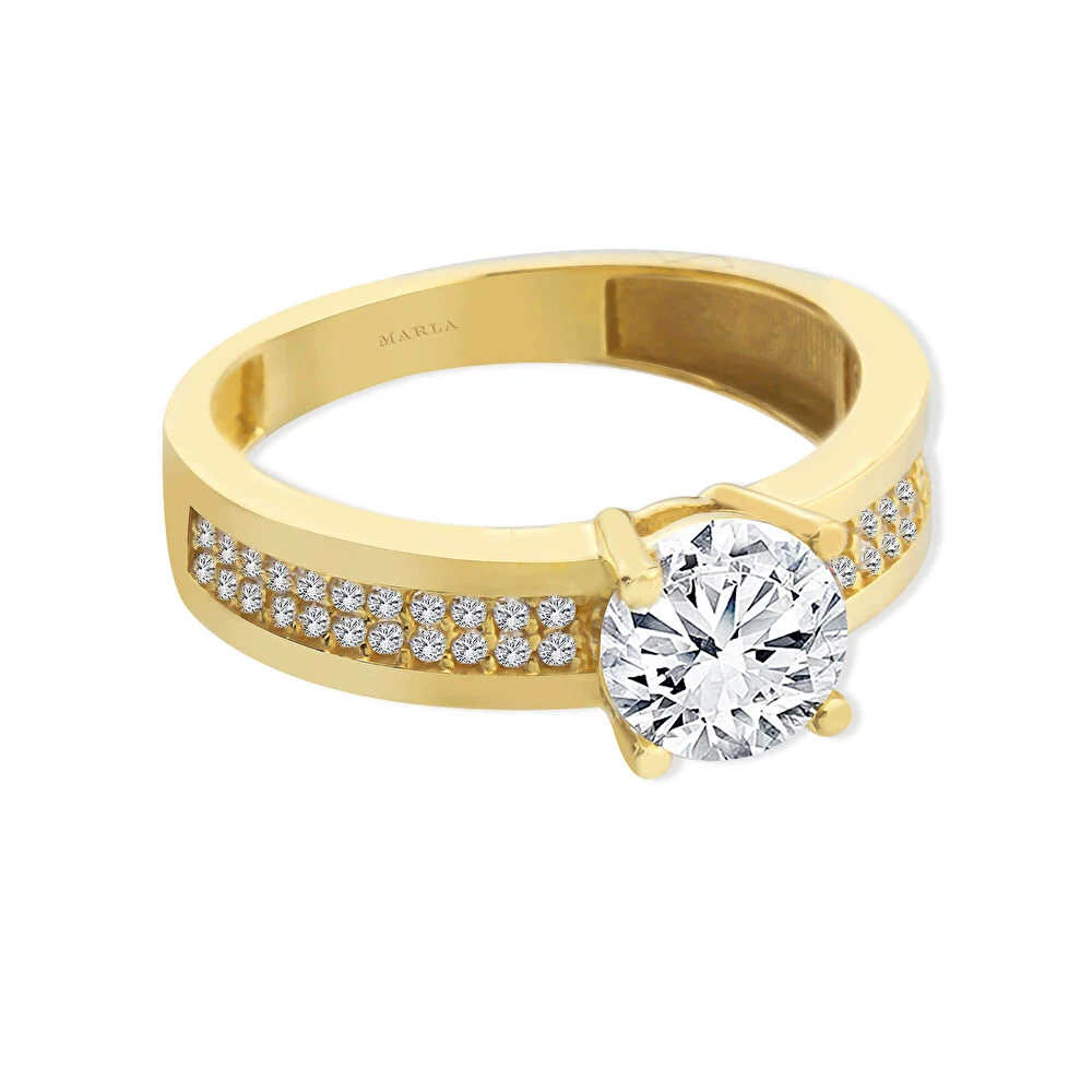 Altın Tektaş Yüzük