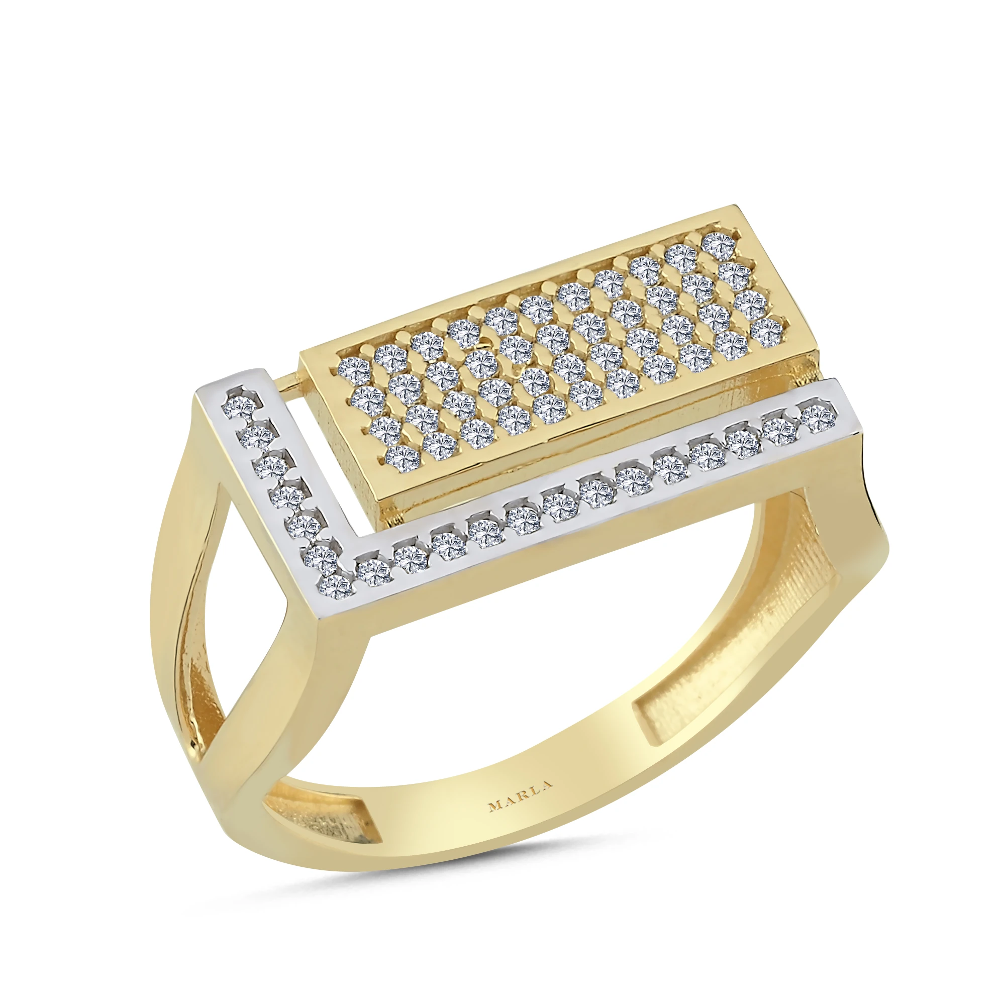 Taş Detaylı Altın Yüzük