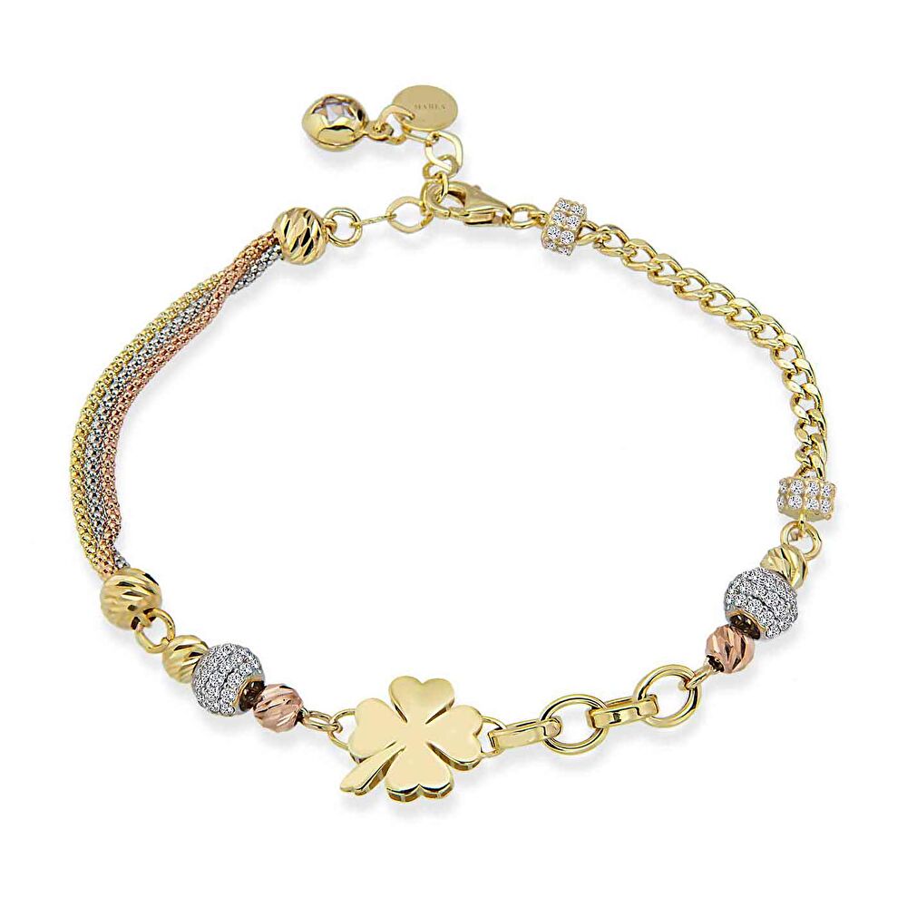 Üç Renkli Yonca Bileklik