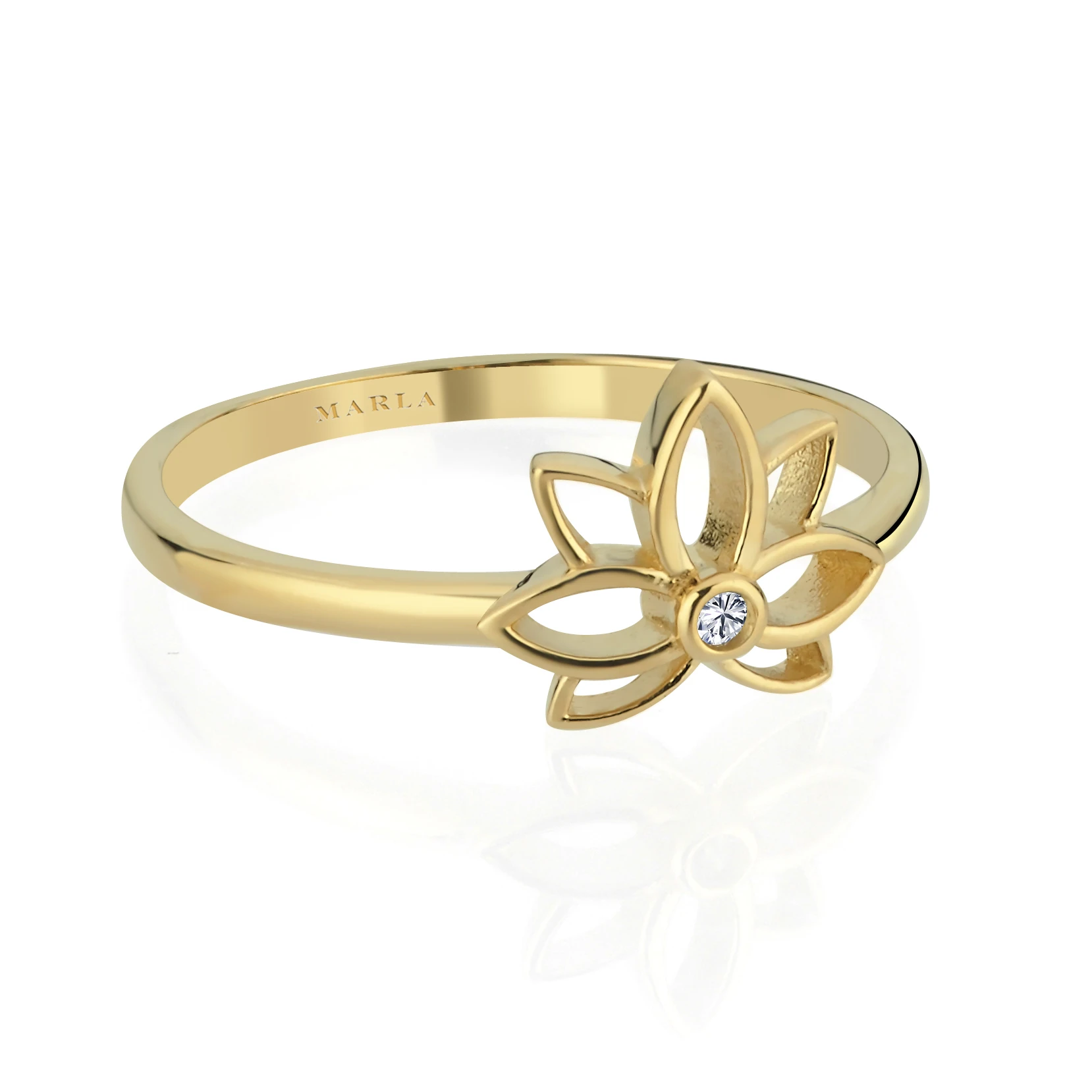 Altın Lotus Yüzük