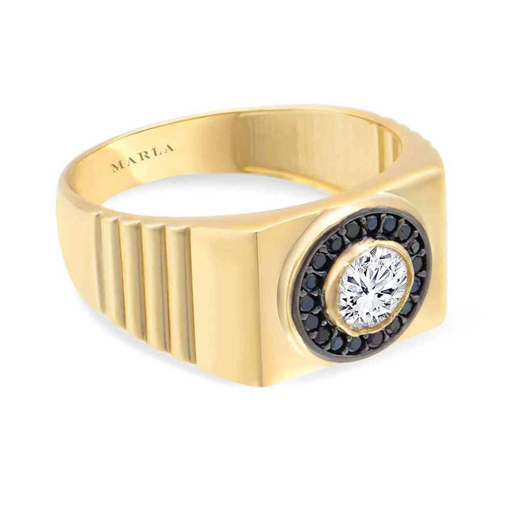 Mine Detaylı Erkek Yüzüğü