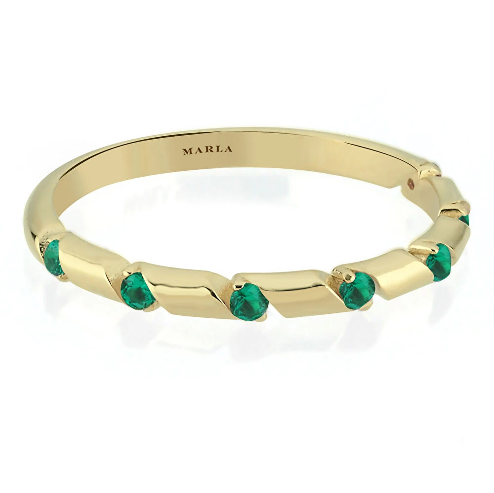 Renkli Taşlı Altın Yüzük