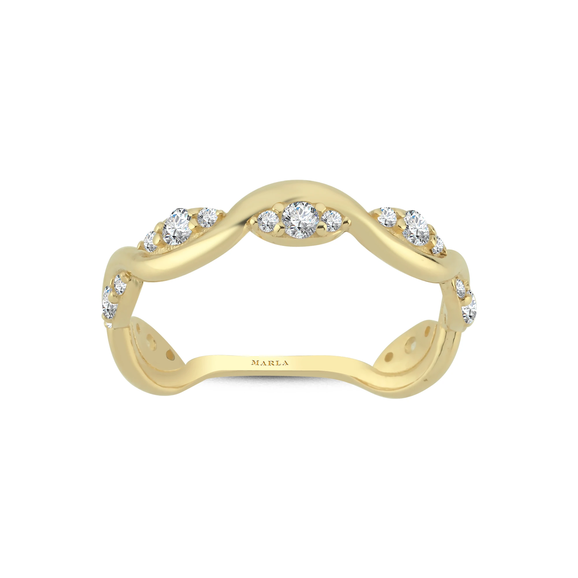 Taş Detaylı Altın Yüzük