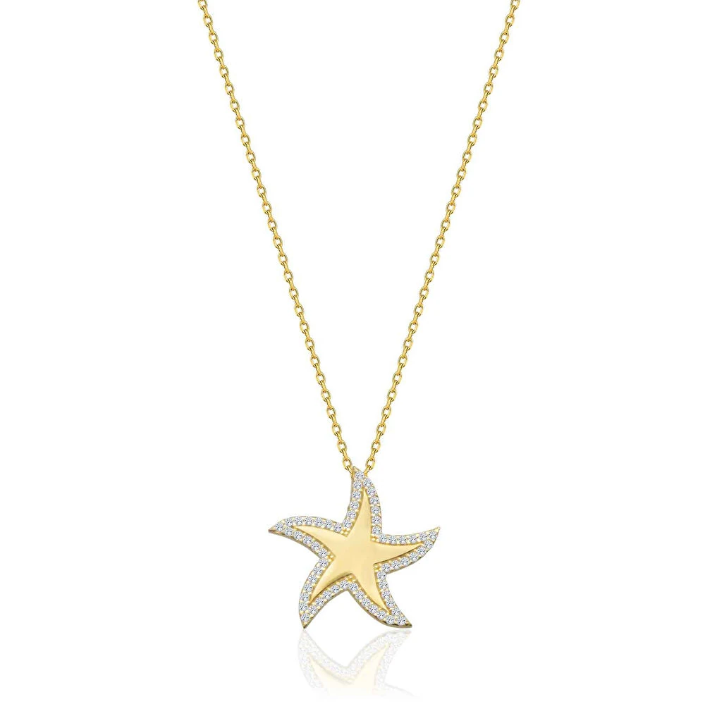 Altın Yıldız Figürlü Kolye