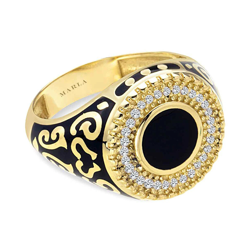 Mine Detaylı Erkek Yüzüğü