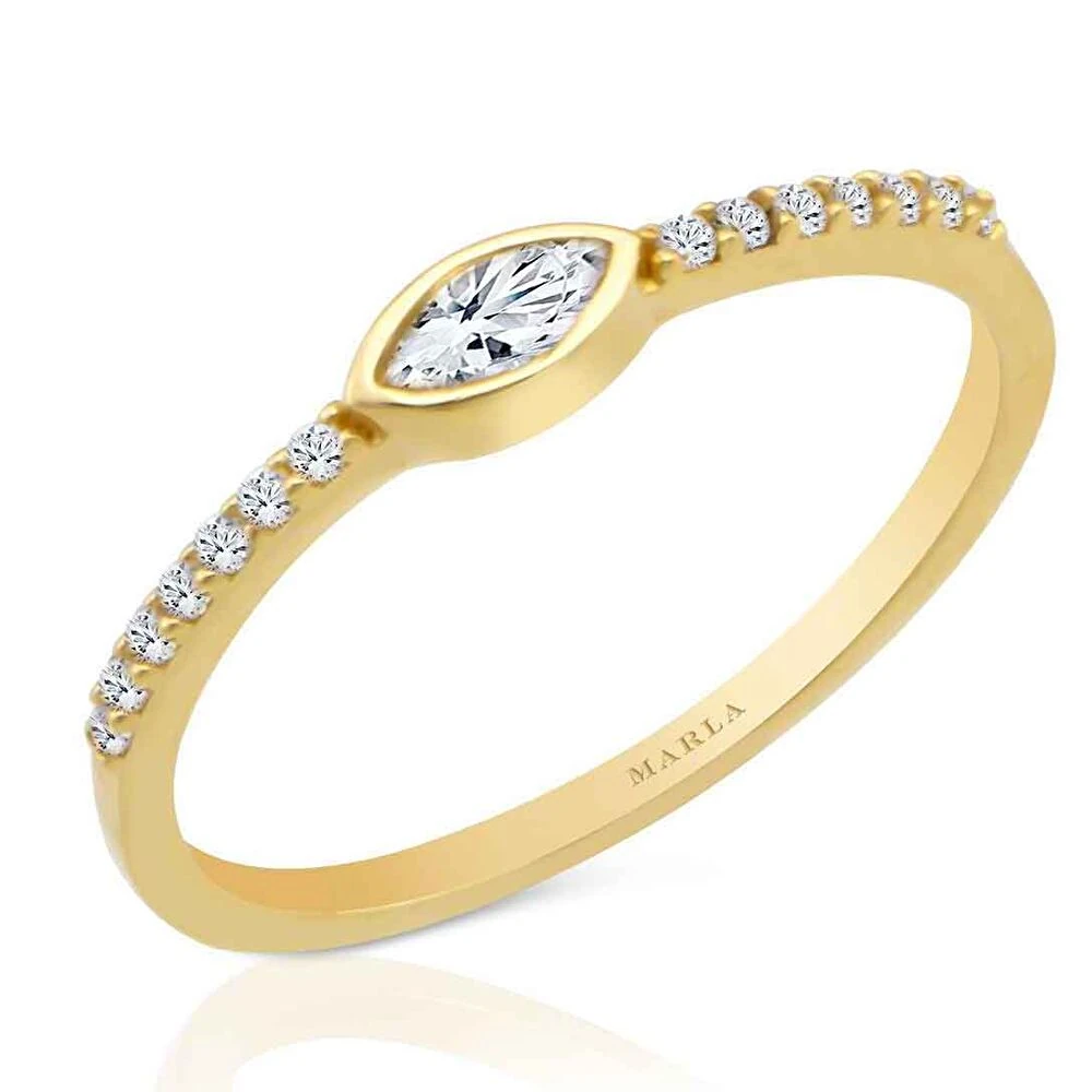 Altın Göz Detaylı Yüzük