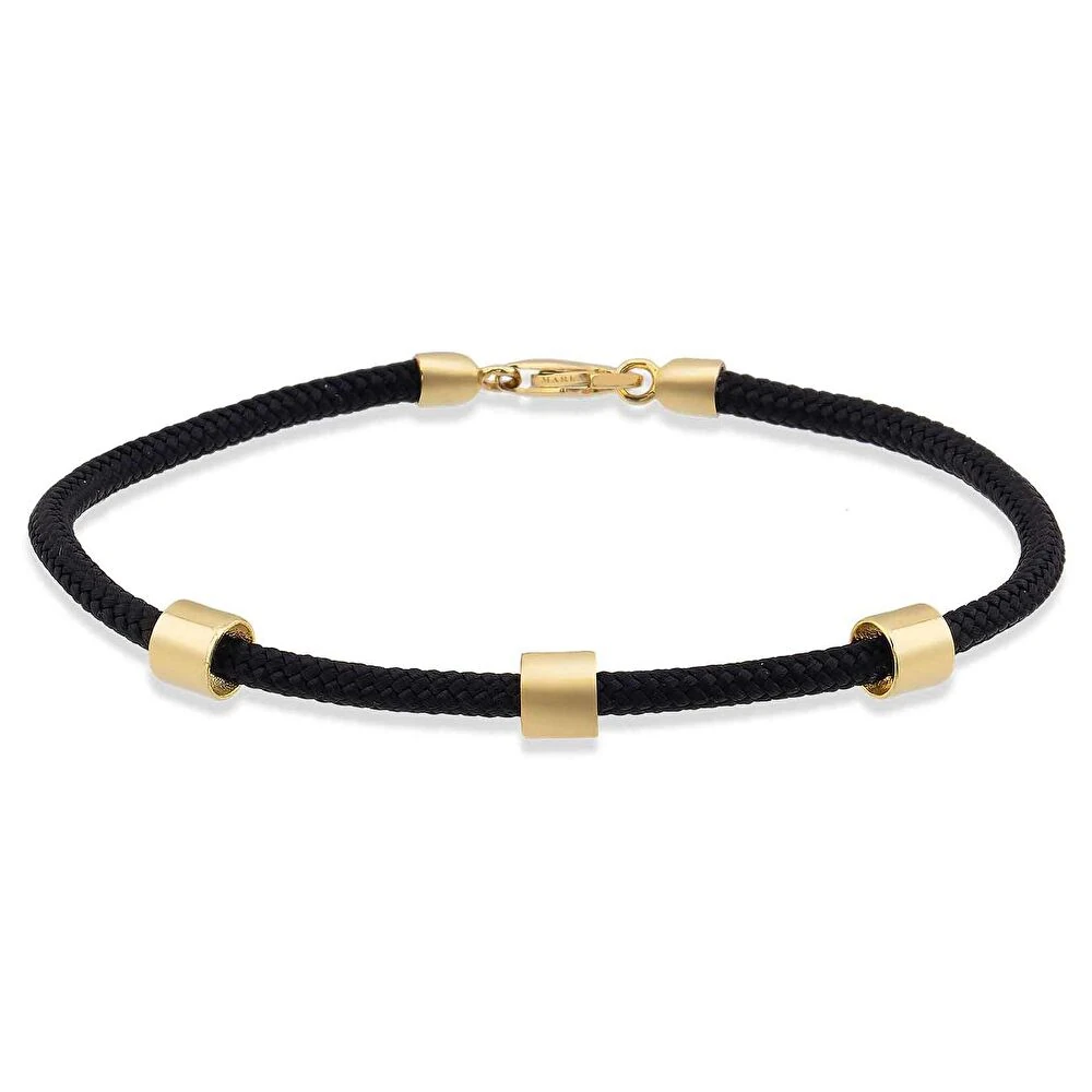 Kavucuk Kordonlu Erkek Bileklik