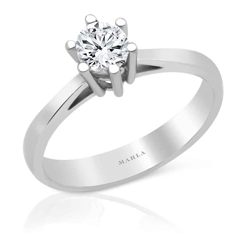 Pırlanta Altı Tırnak Tektaş Yüzük 0.50 Karat