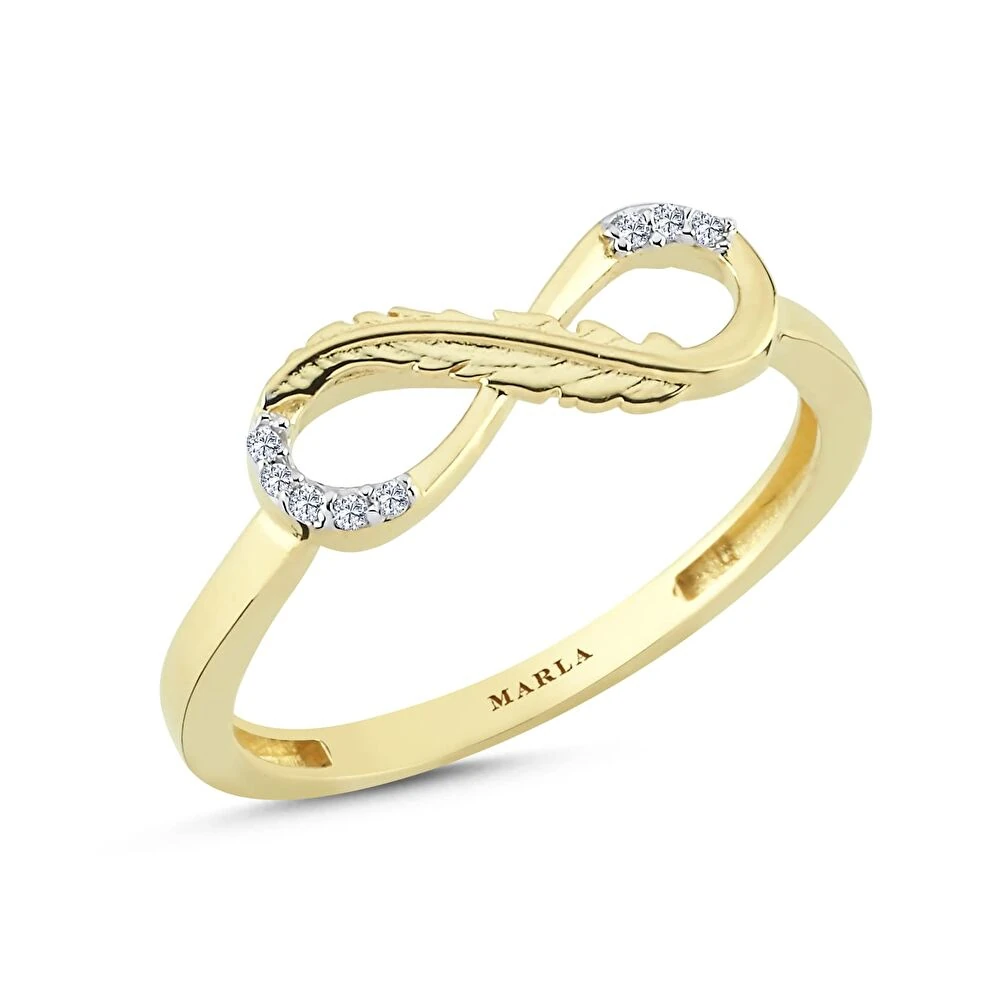 Taş Detaylı Altın Yüzük