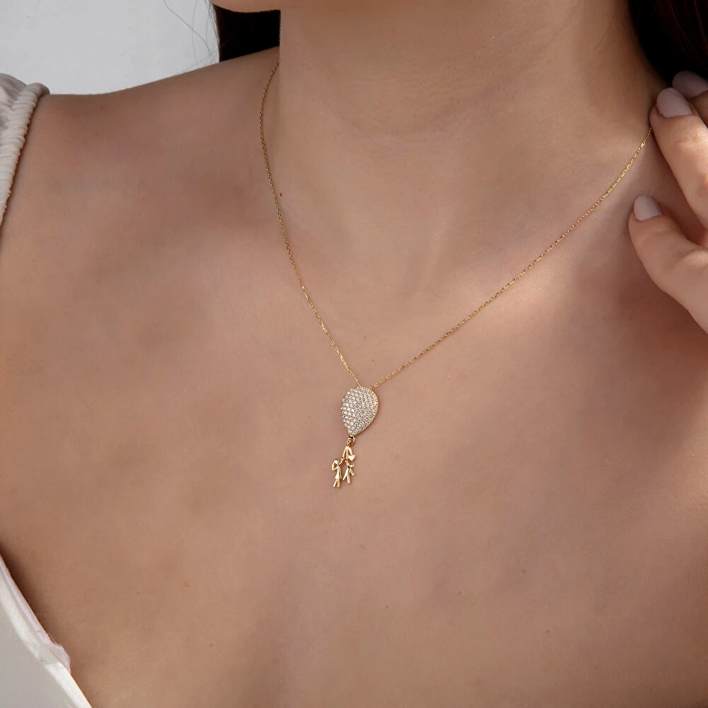 Balonlu Aşıklar Kolye