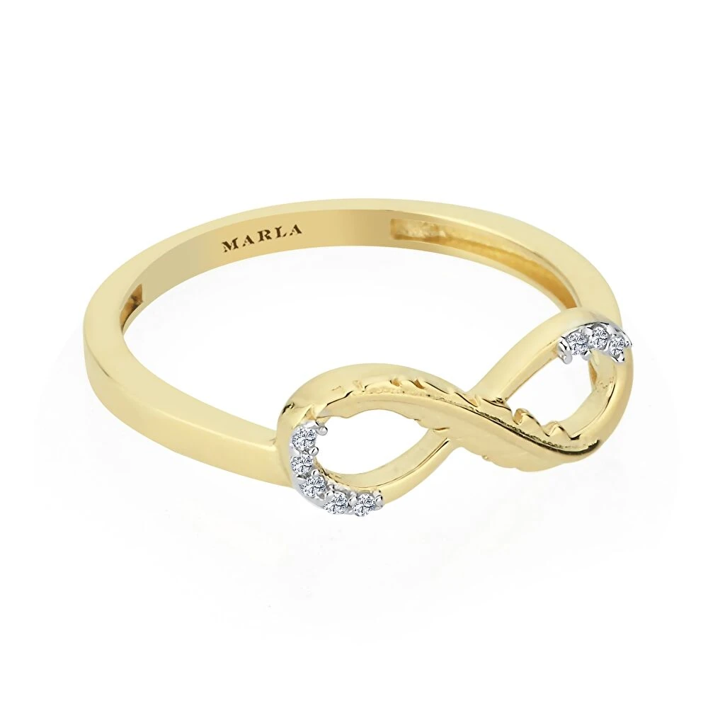 Taş Detaylı Altın Yüzük