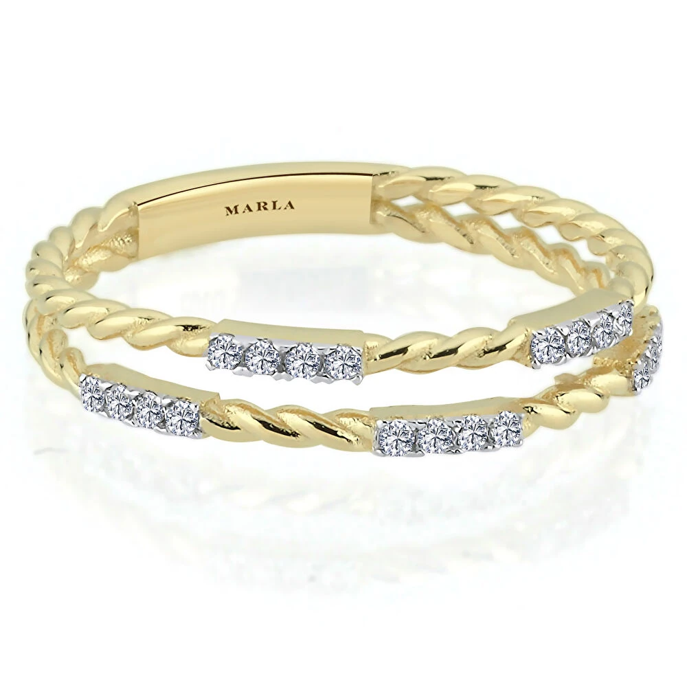 Altın Taş Detaylı Yüzük