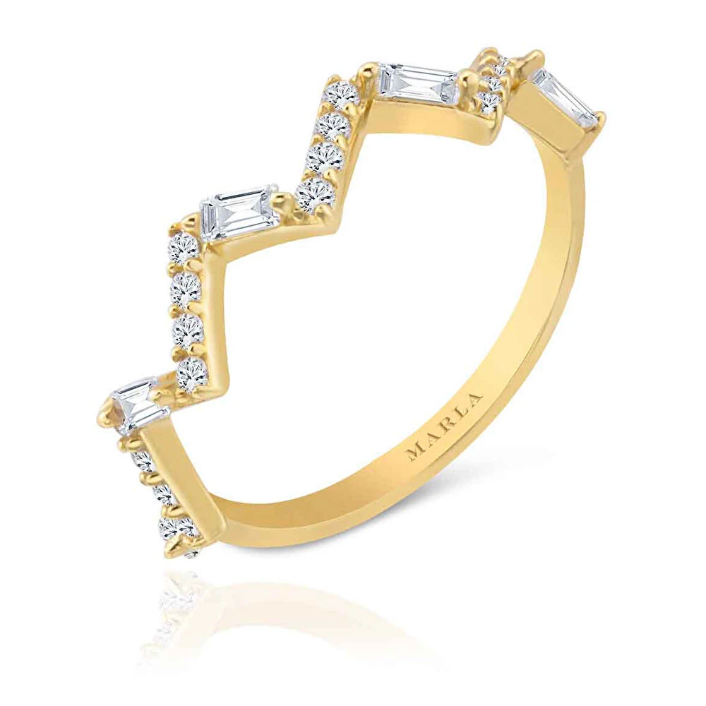 Latife Taş Detaylı Altın Yüzük