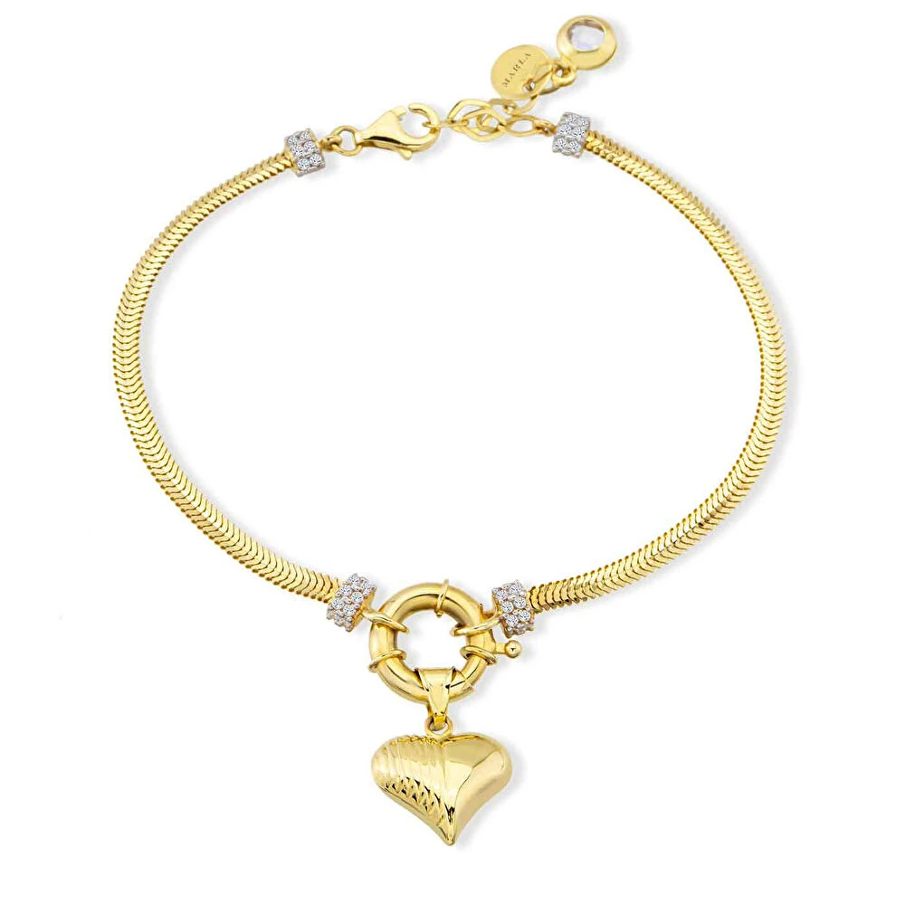 Altın Kalpli Bileklik