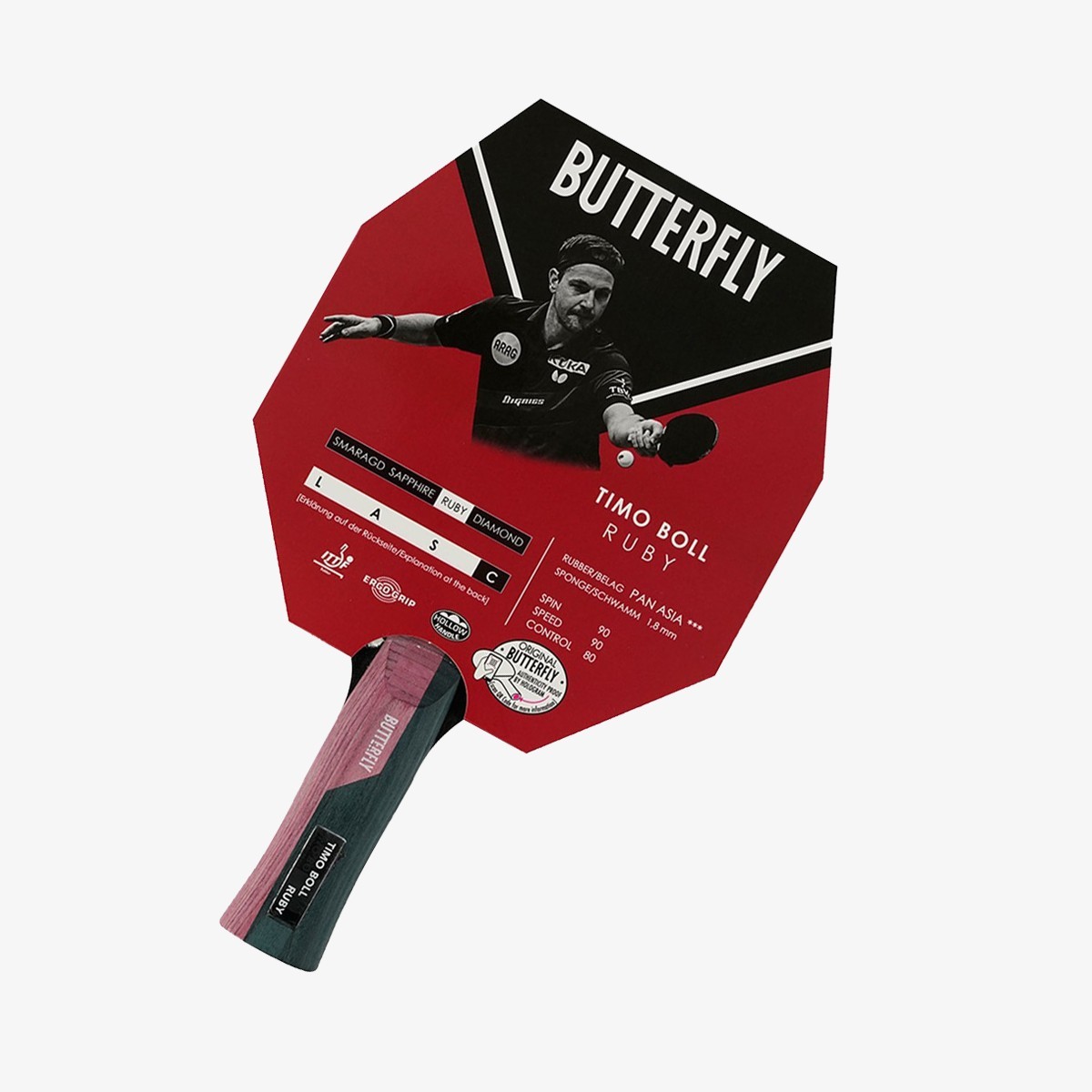 Butterfly 85029 Boll Ruby ITTF Onaylı Masa Tenisi Raketi