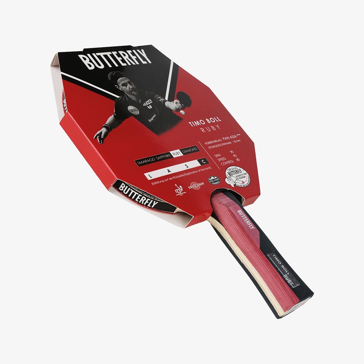 Butterfly 85029 Boll Ruby ITTF Onaylı Masa Tenisi Raketi