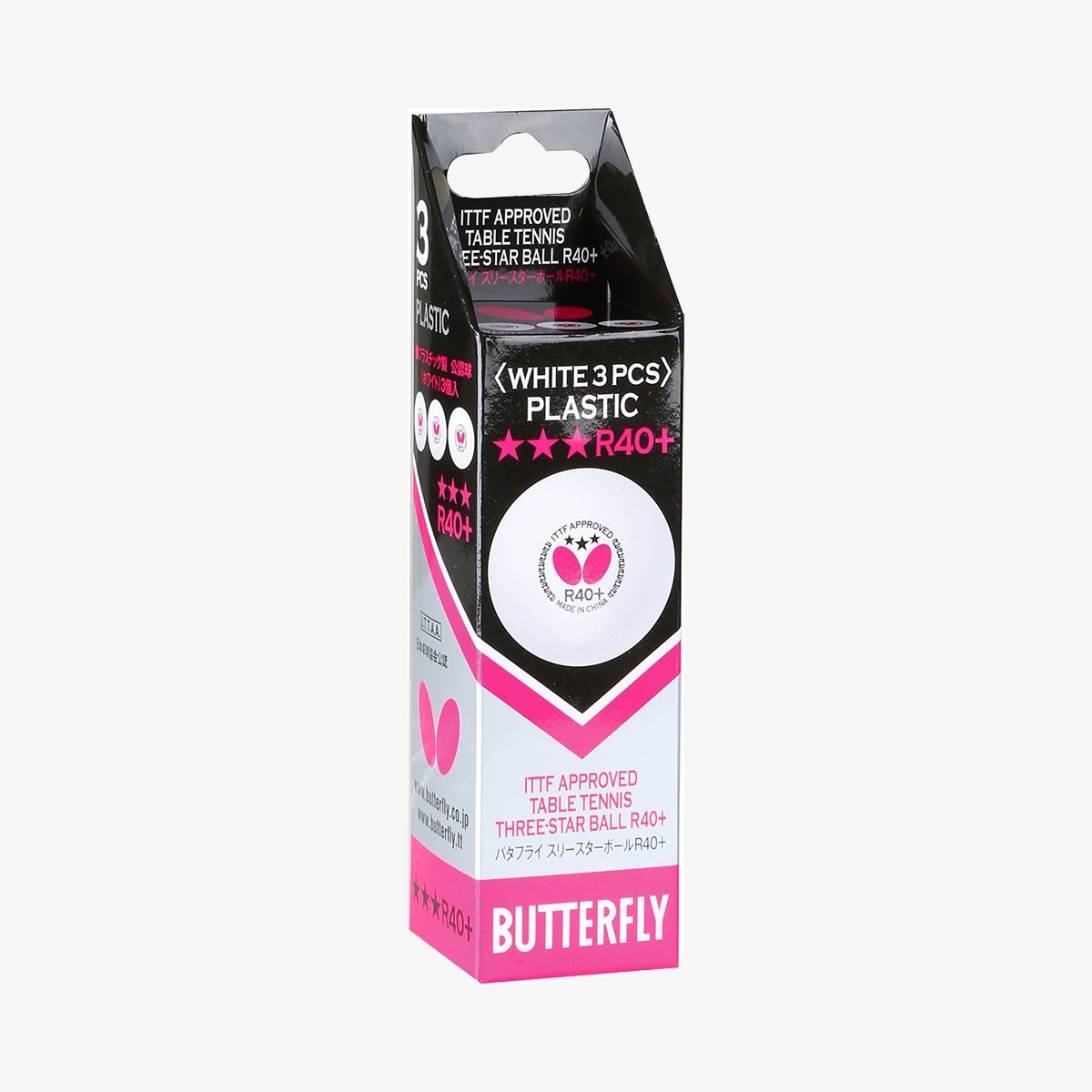 Butterfly 85144S R40+ 3 Yıldız 3 lü Masa Tenisi Maç Topu