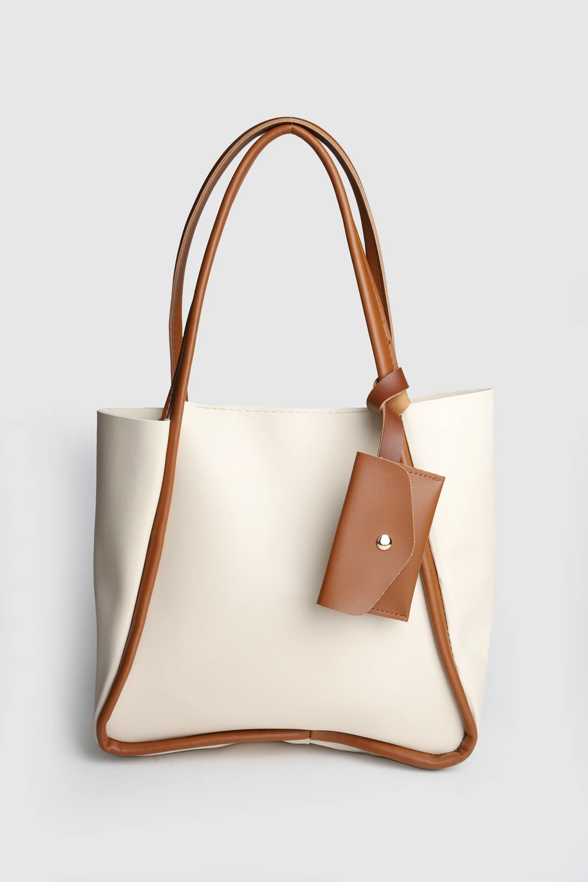 Lagraccio Paris Kadın Jeba Omuz Çantası - Krem Taba