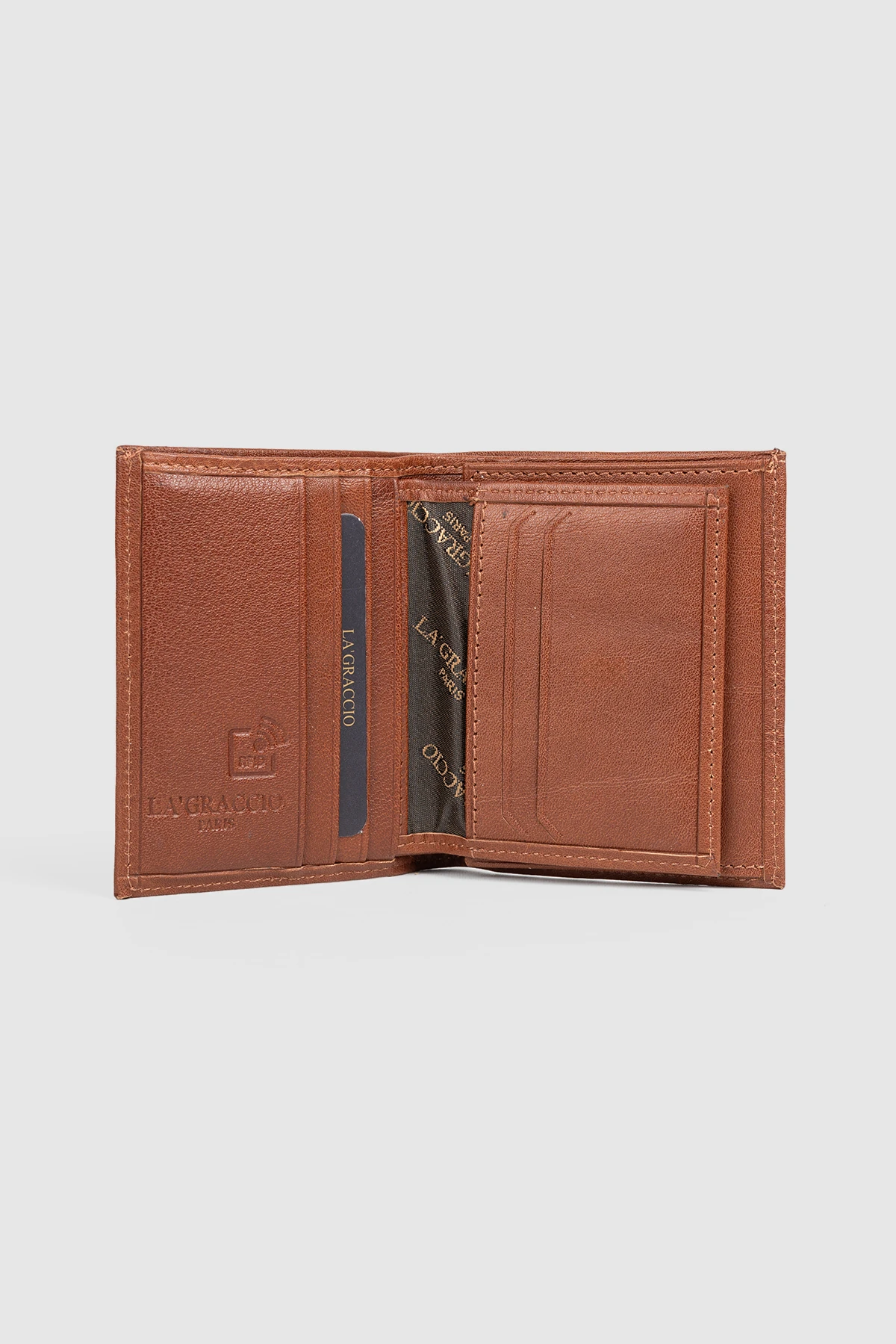La'Graccio Paris Avza Rfid Korumalı Hakiki Deri Erkek Cüzdan - Taba