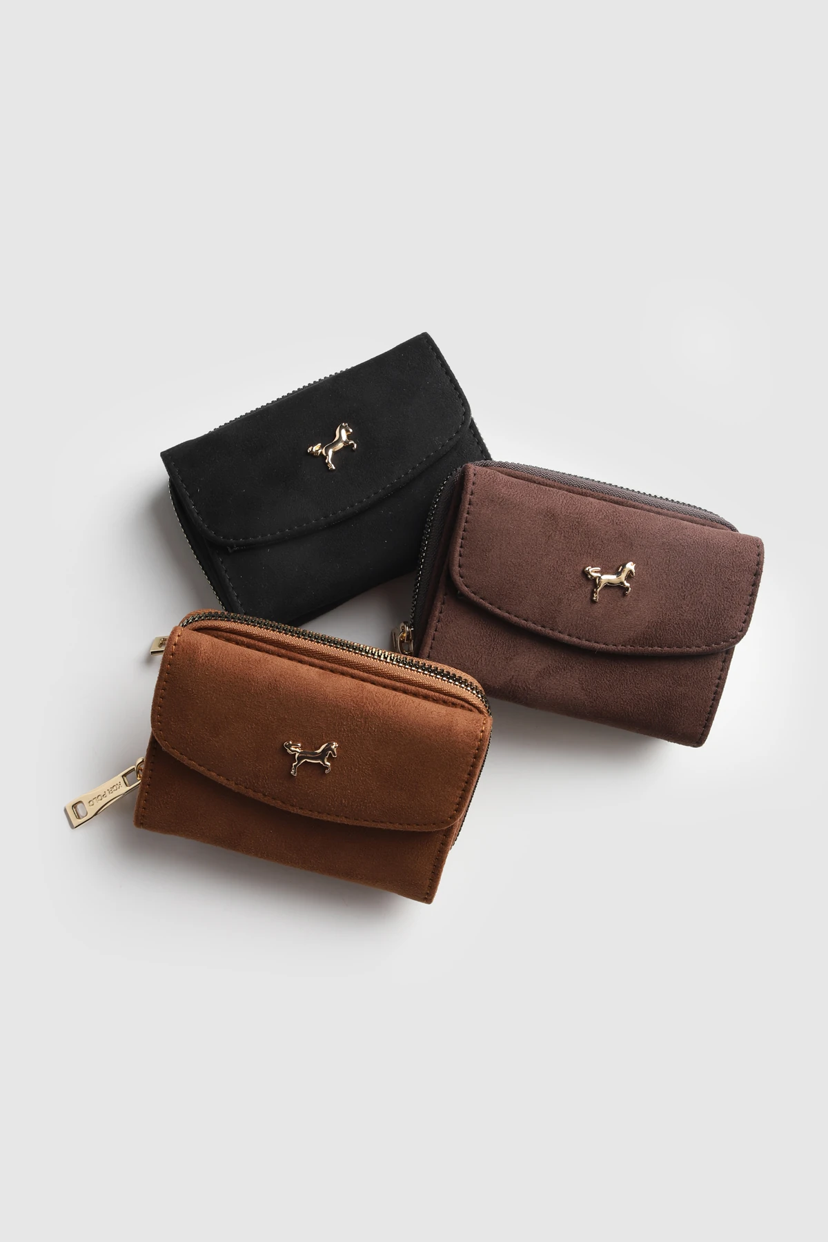 La'Graccio Paris Kadın Cavie Süet Kullanışlı Cüzdan - Taba Süet