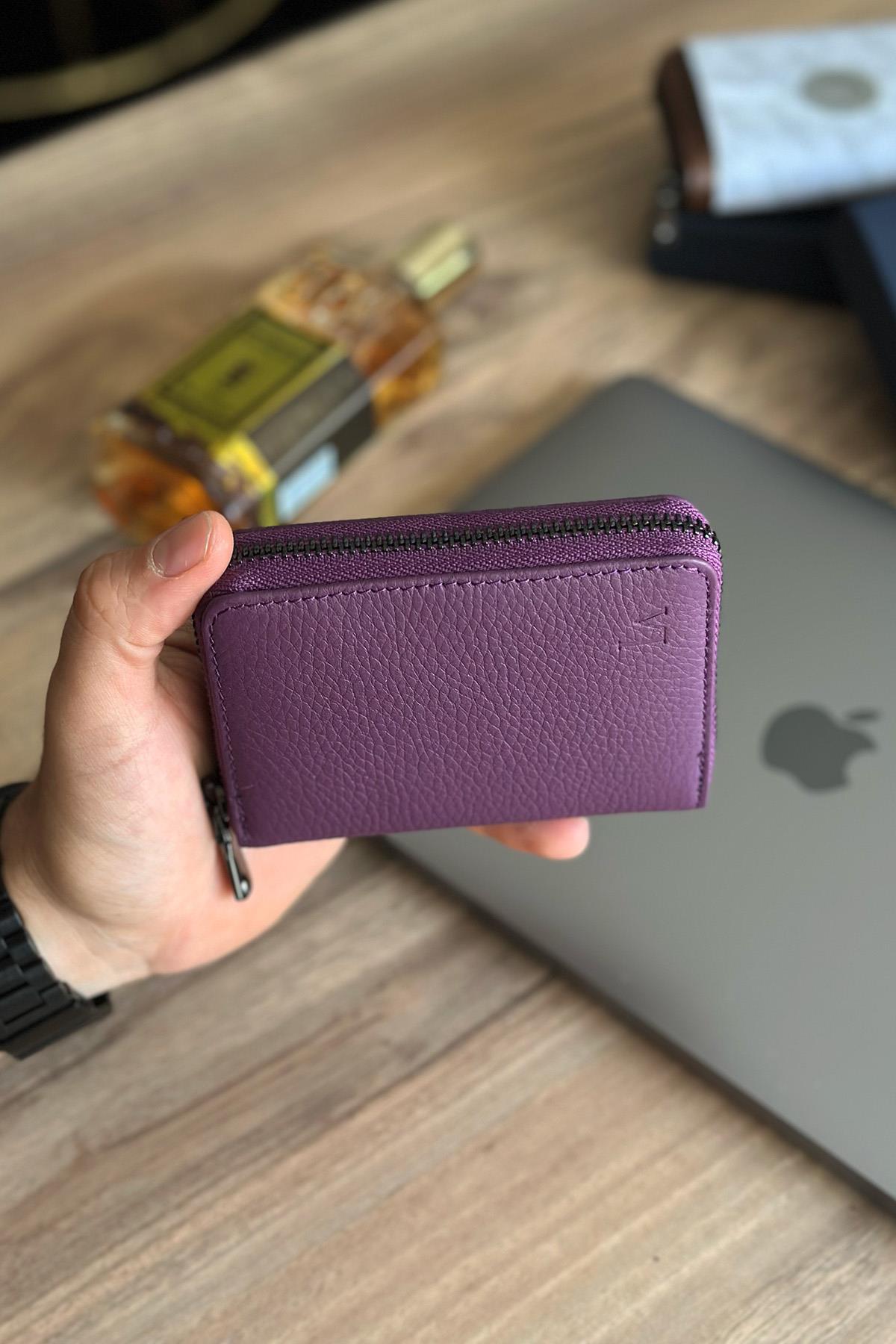 La'Graccio Paris Lancoves Erkek Hakiki Deri Rfid Korumalı Fermuarlı Cüzdan