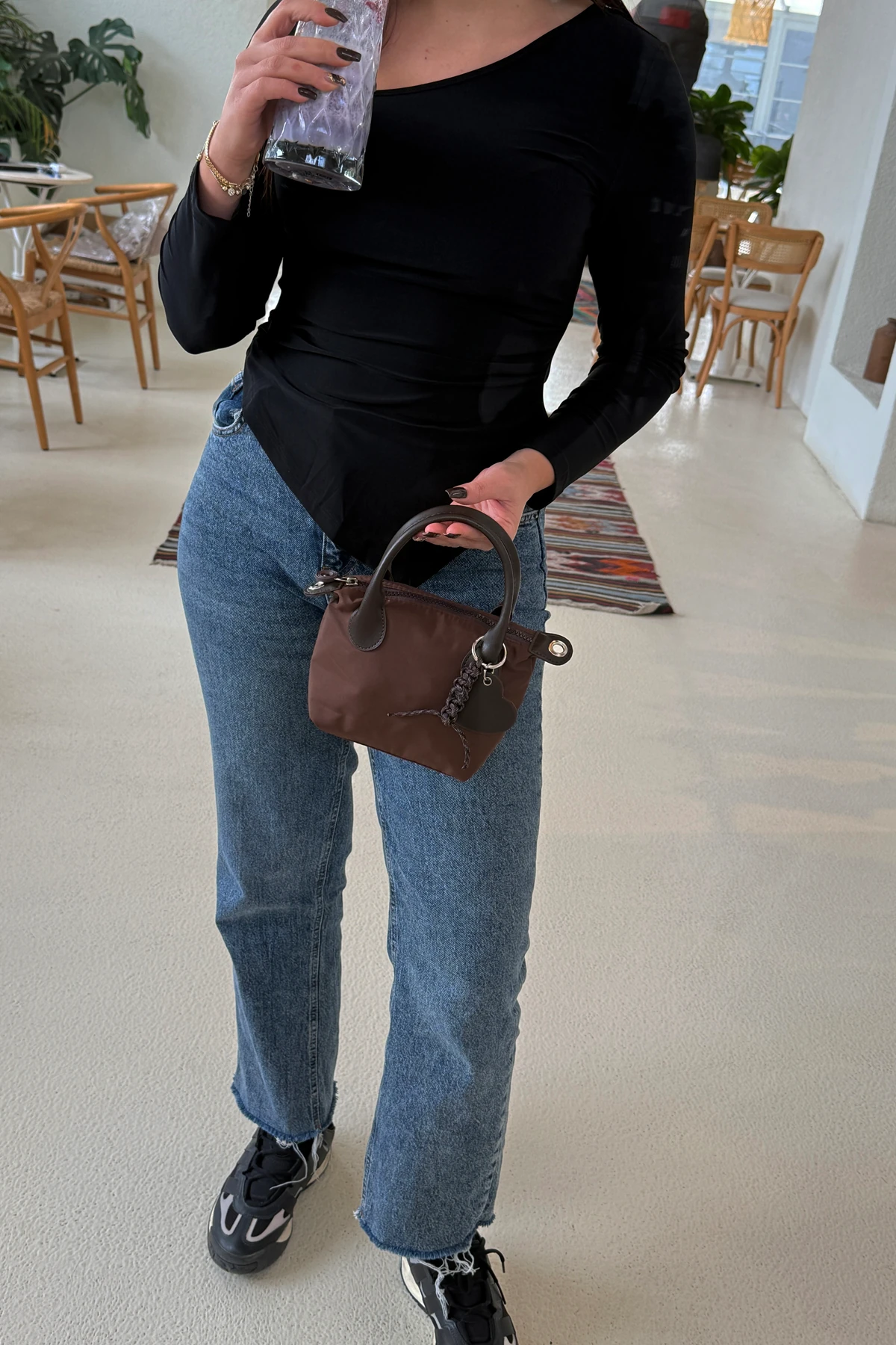 Lagraccio Paris Kadın Baybo Charmlı Paraşüt Çanta - Kahve