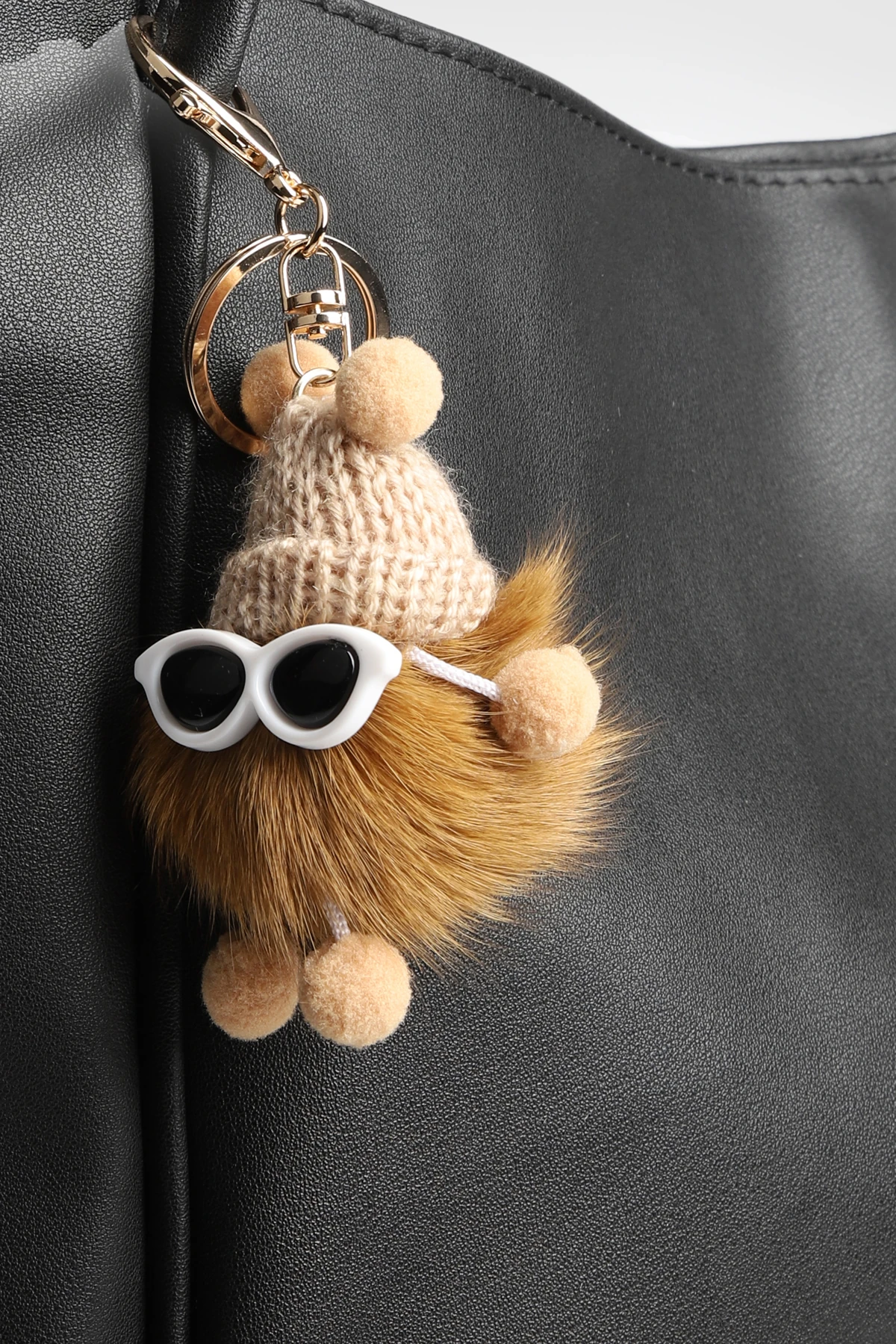 La'Graccio Paris Shards Peluş Anahtarlık Ve Çanta Charm - Vizon