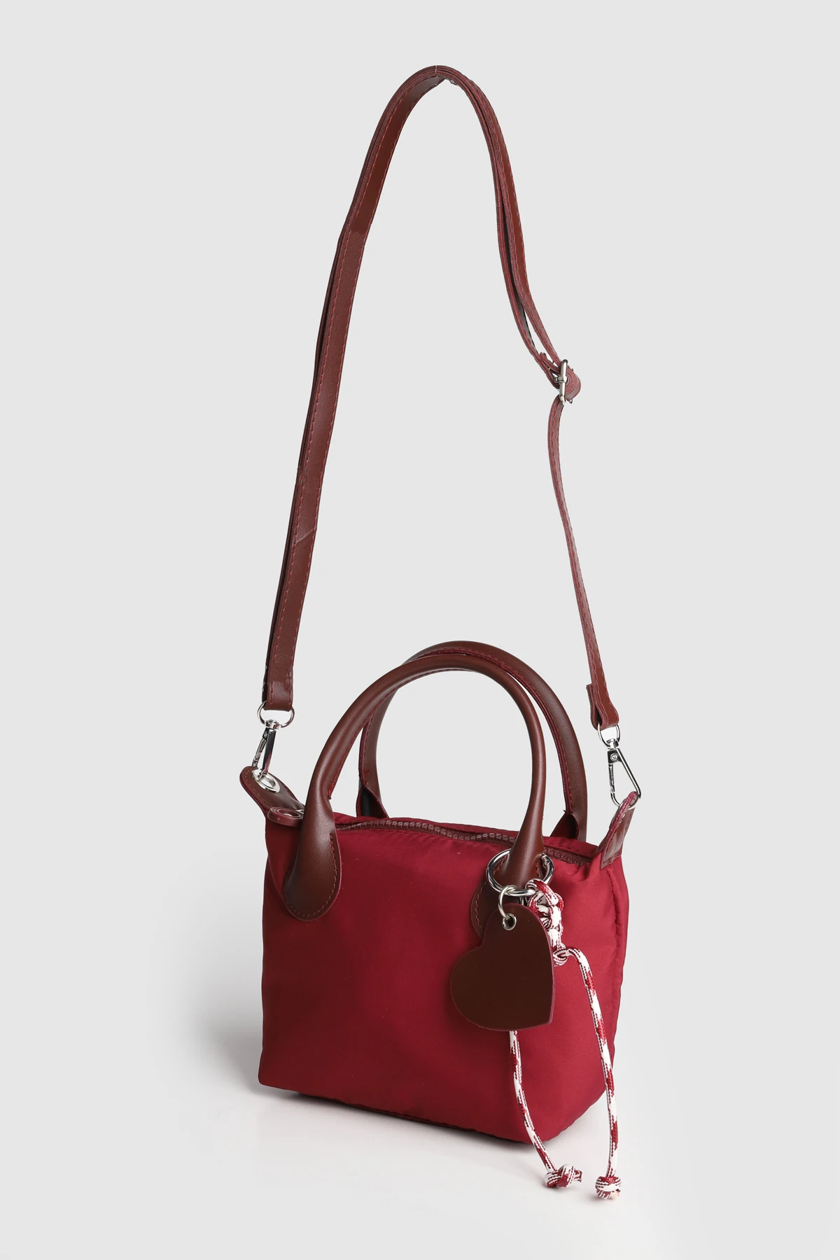 Lagraccio Paris Kadın Baybo Charmlı Paraşüt Çanta - Bordo