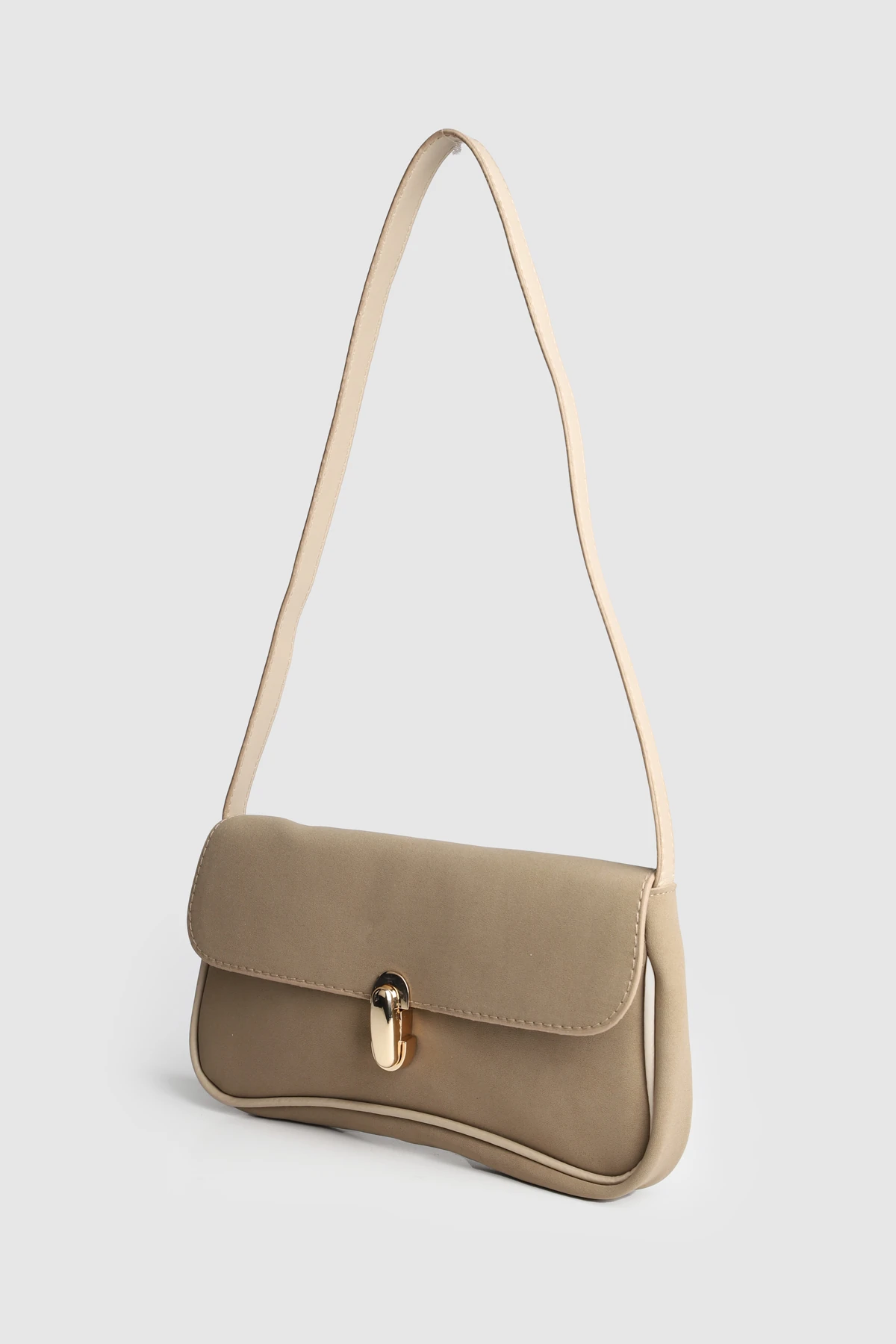 Lagraccio Paris Kadın Palera Süet Baget Çanta - Koyu Vizon Süet