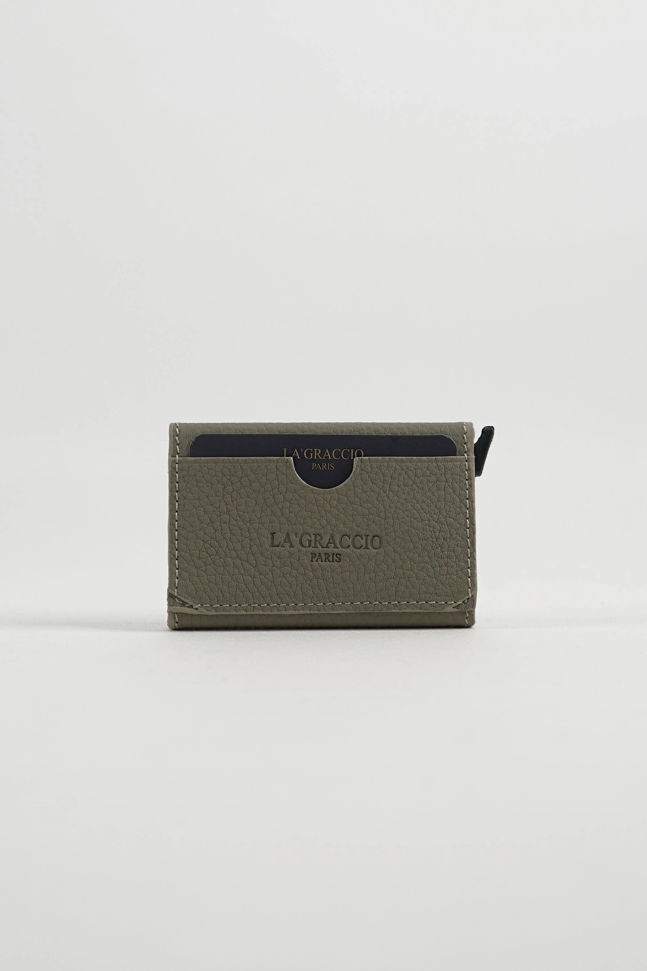 La'Graccio Paris Sace Unisex Hakiki Deri Mekanizmalı Kartlık