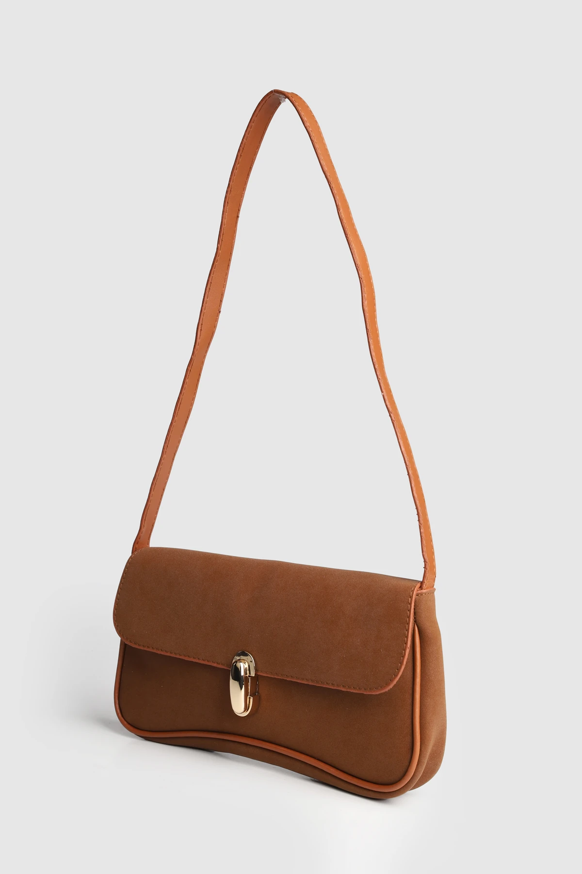 Lagraccio Paris Kadın Palera Süet Baget Çanta - Taba Süet