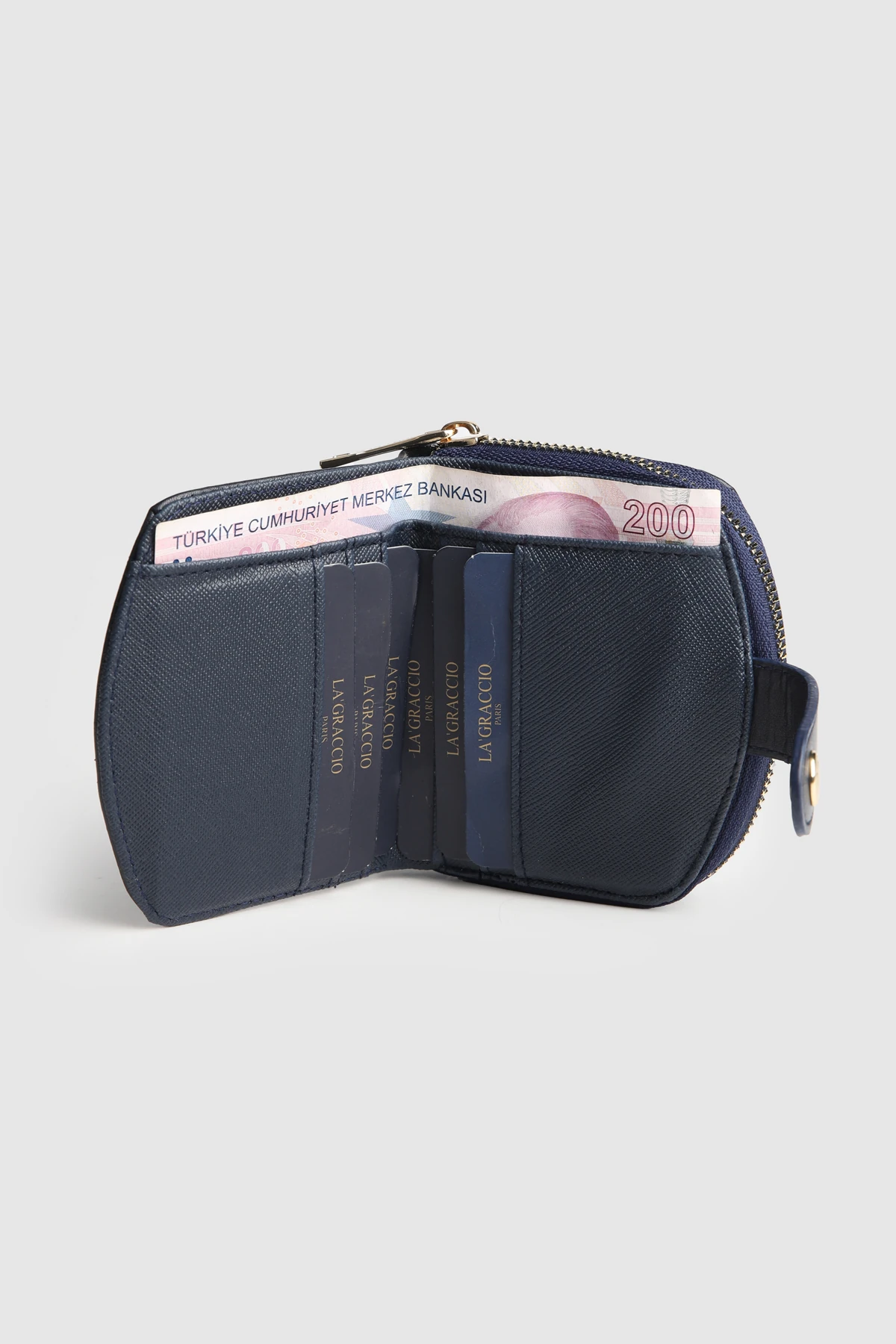 La'Graccio Paris Kadın Laron Süet Tasarım Kullanışlı Cüzdan