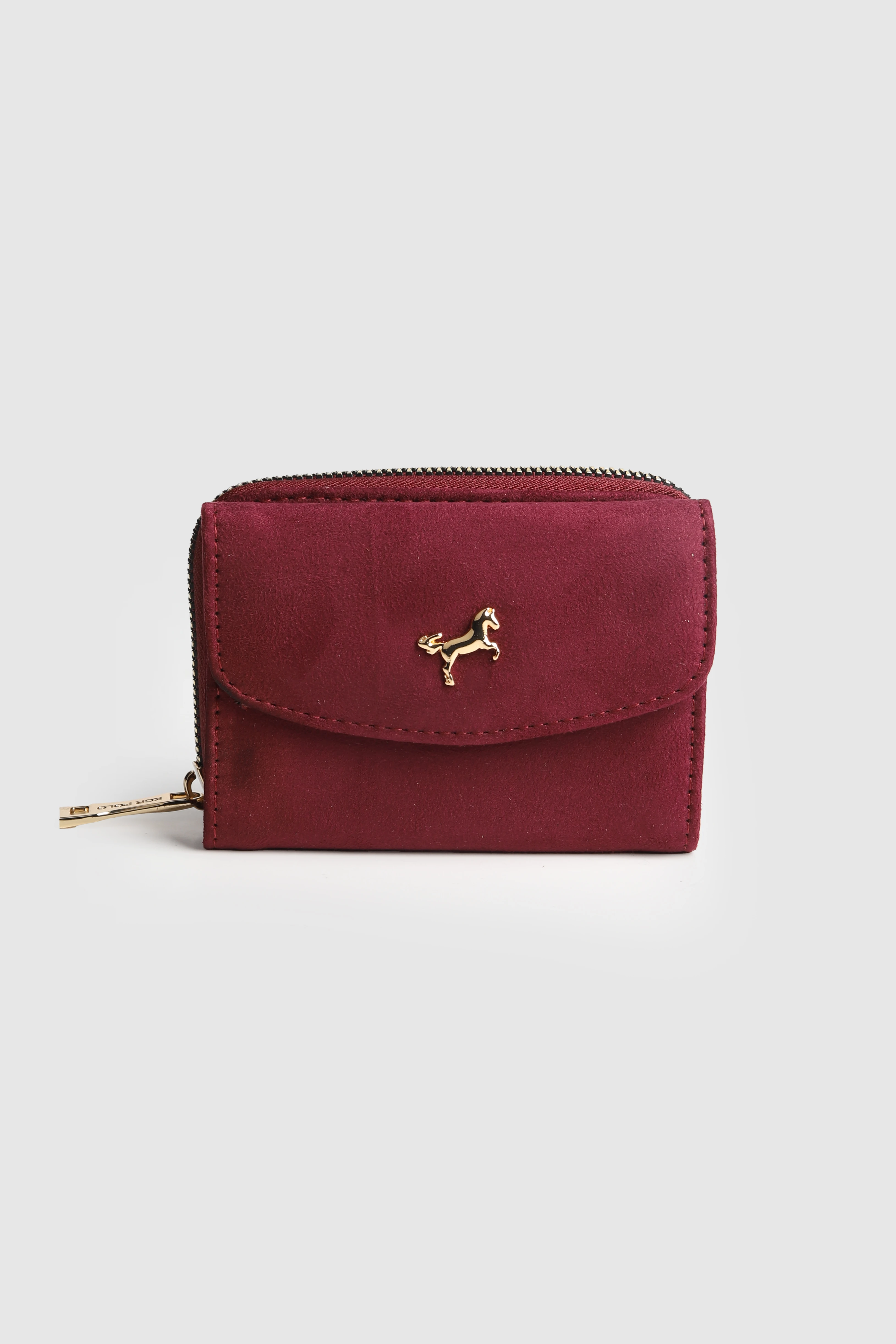 La'Graccio Paris Kadın Cavie Süet Kullanışlı Cüzdan - Bordo Süet