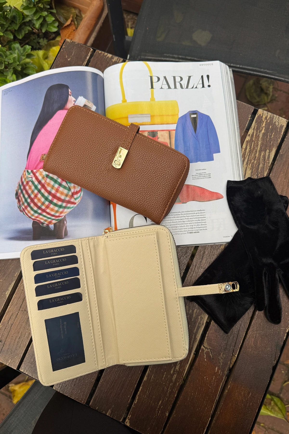 La'Graccio Paris Kadın Cakes Kullanışlı Cüzdan - Krem