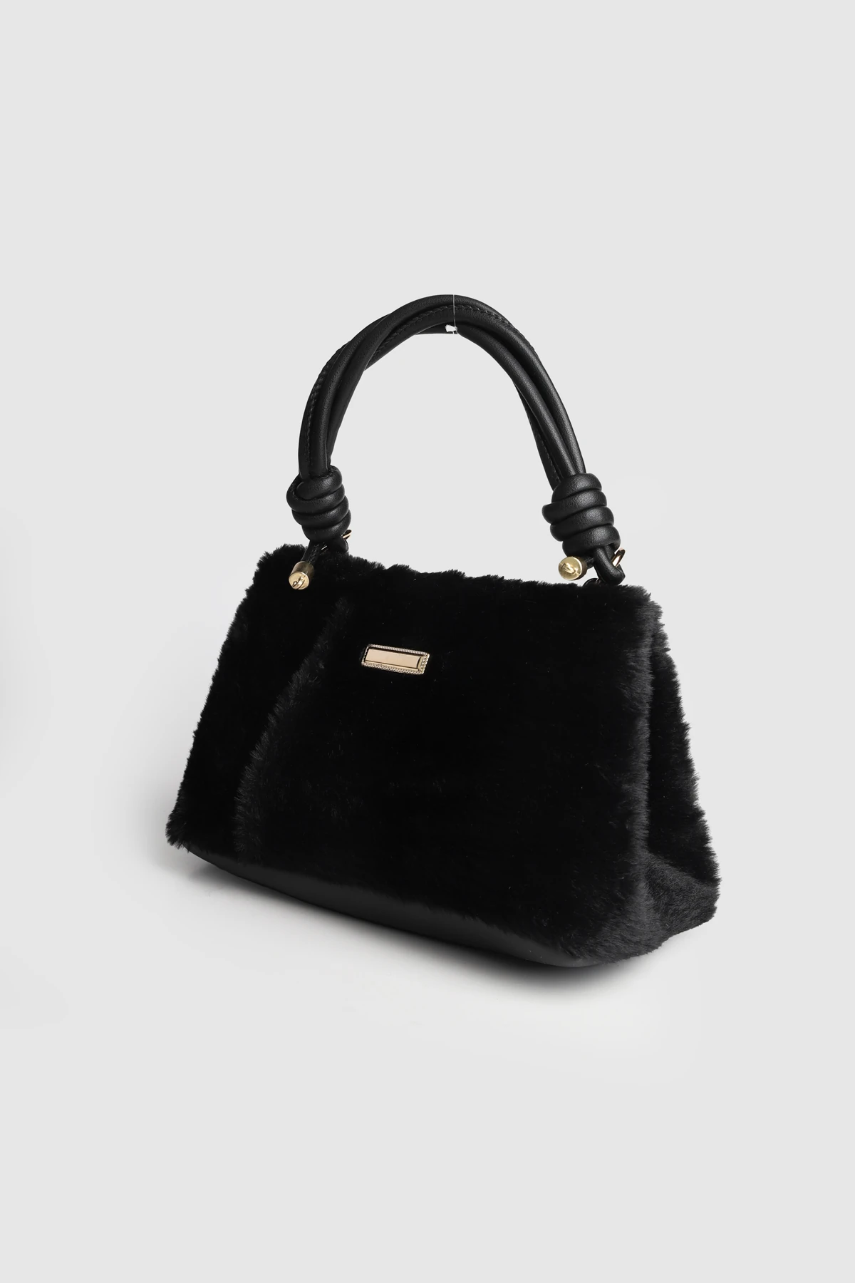 Lagraccio Paris Kadın Lora Peluş Askılı Çanta - Peluş Siyah